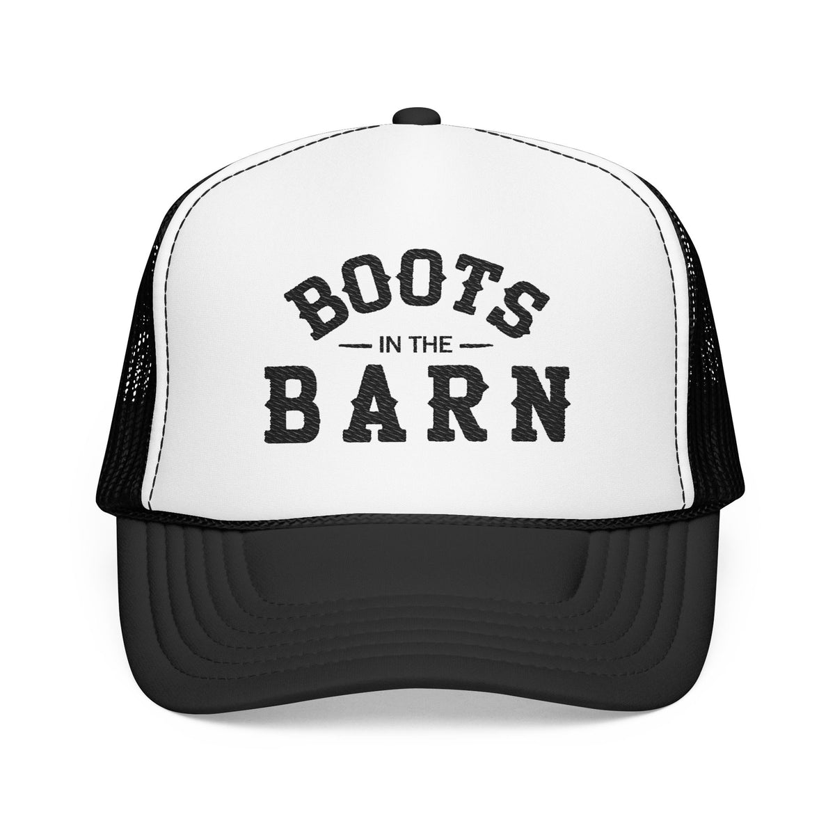 Trucker Hat Embroidered  — "Boots in the Barn" Country Cap