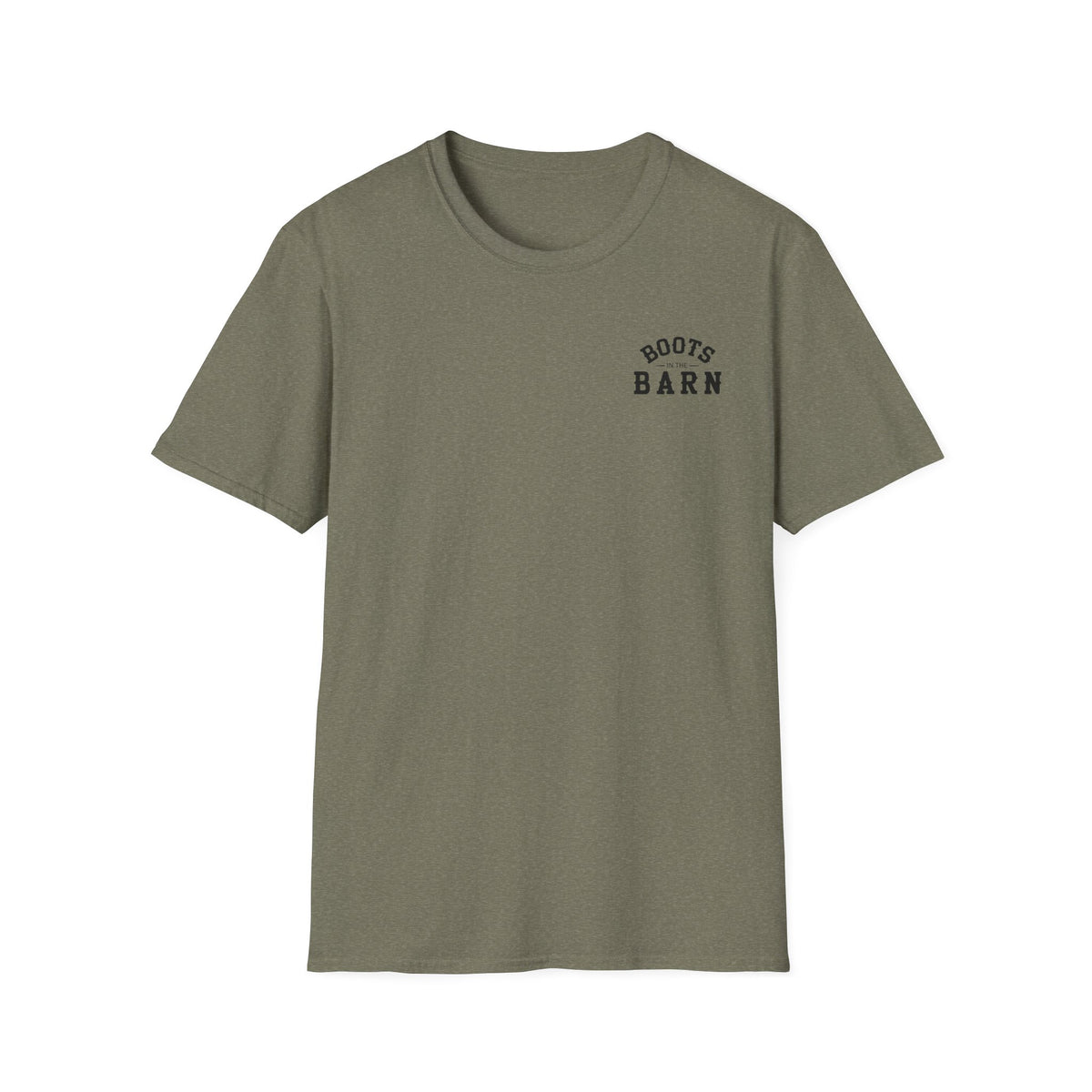 Black & White Design Boots in the Barn T-Shirt — Lightweight Cotton