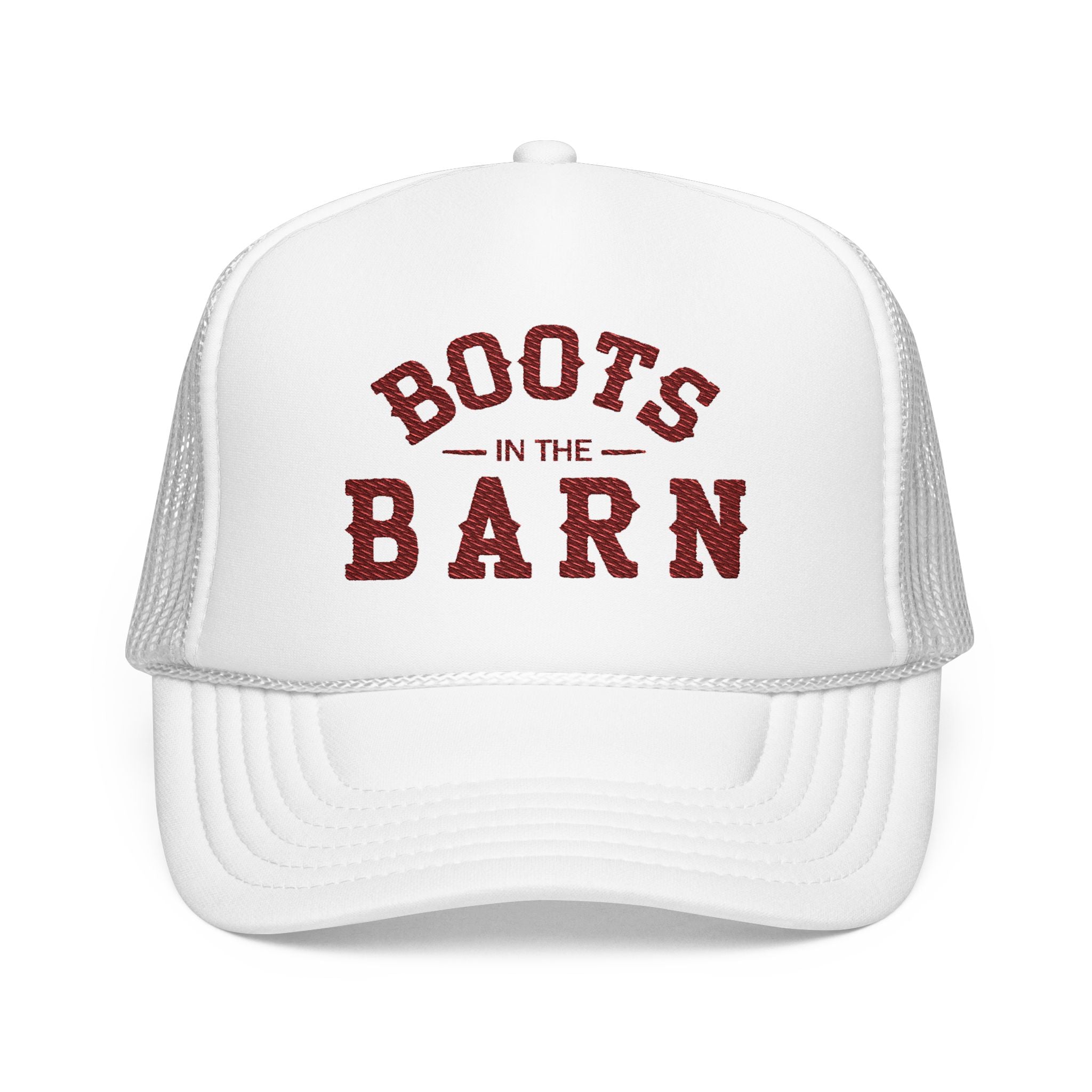 Trucker Hat Embroidered  — "Boots in the Barn" Country Cap