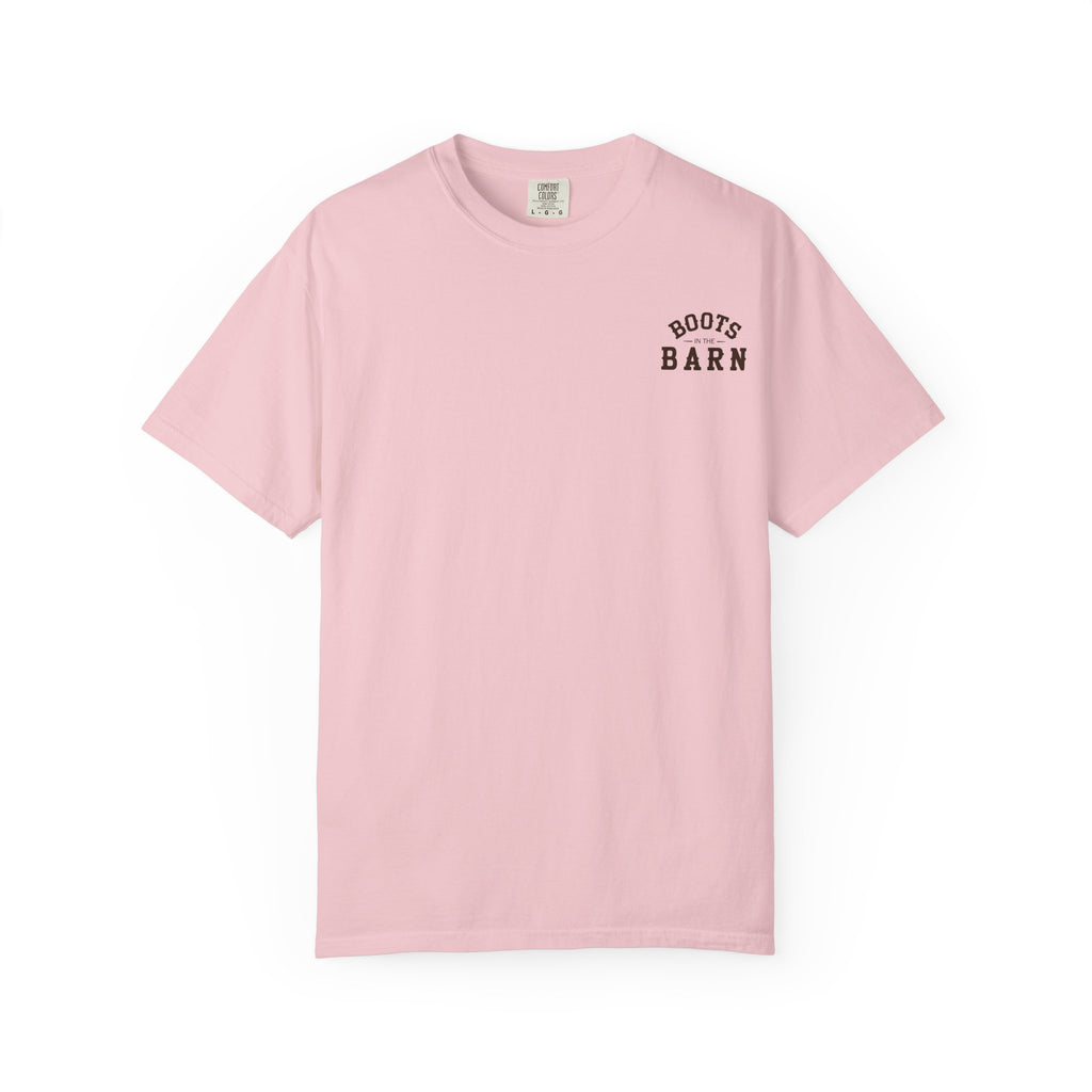 Brown & White Design Boots in the Barn Line Dancing Tee — Heavyweight