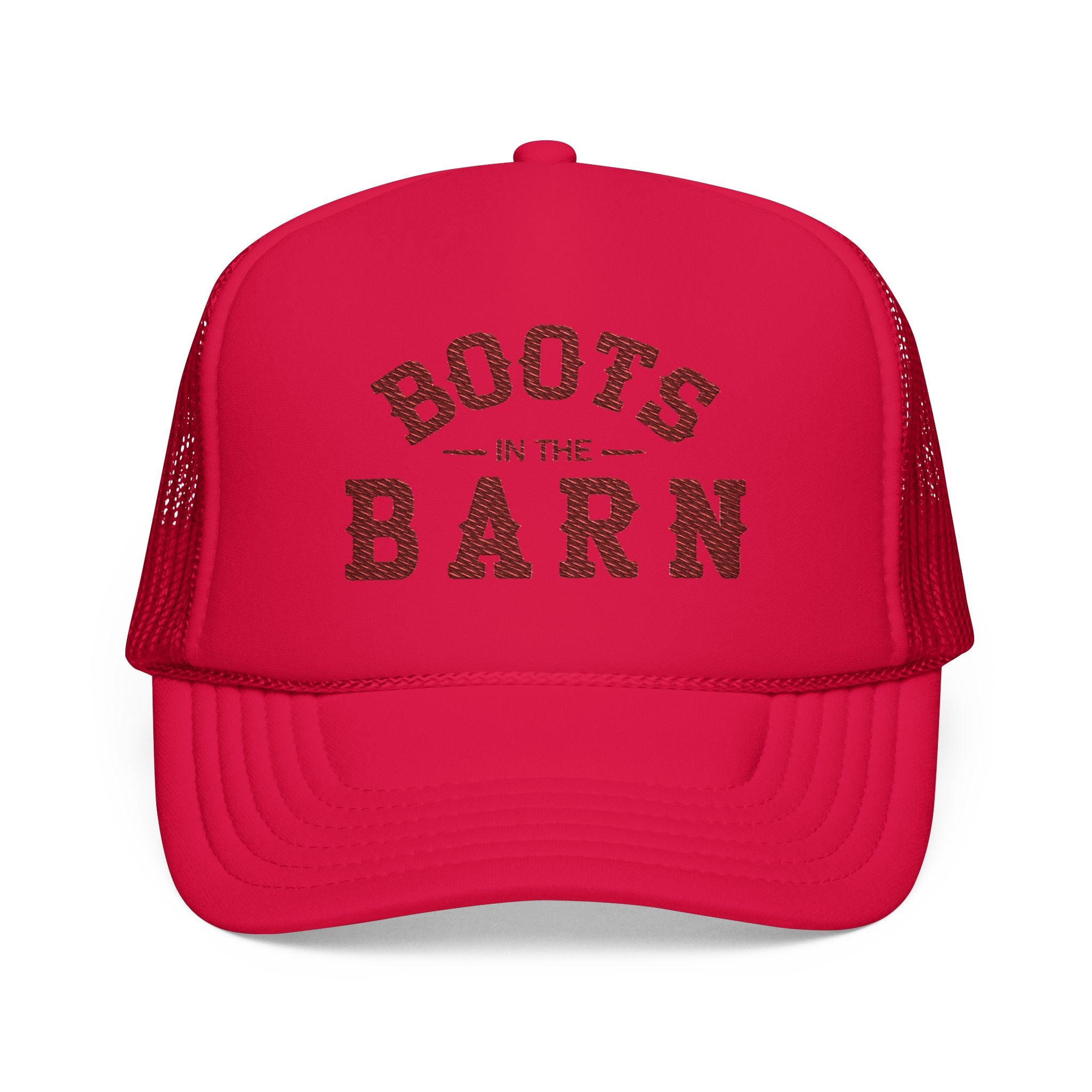 Trucker Hat Embroidered  — "Boots in the Barn" Country Cap