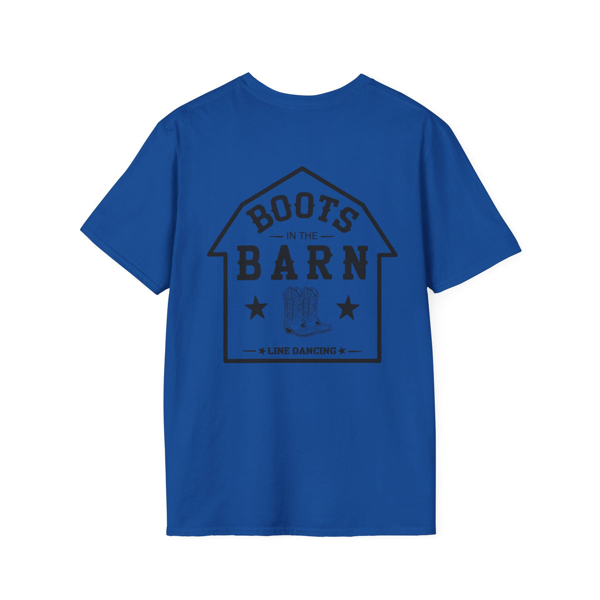 Black & White Design Boots in the Barn T-Shirt — Lightweight Cotton
