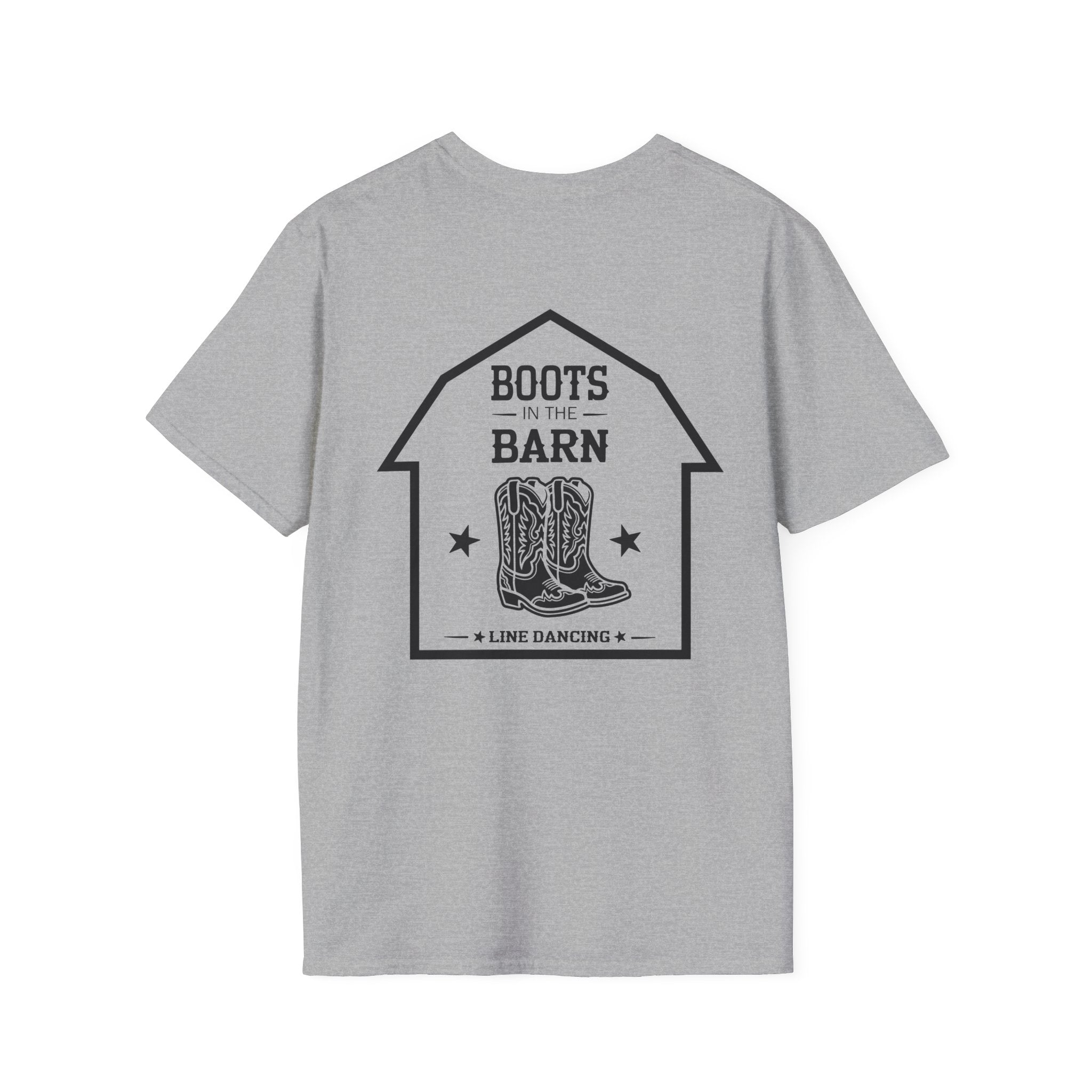 Boots in the Barn Graphic T‑Shirt — Rustic Farmhouse Tee for Country Lovers