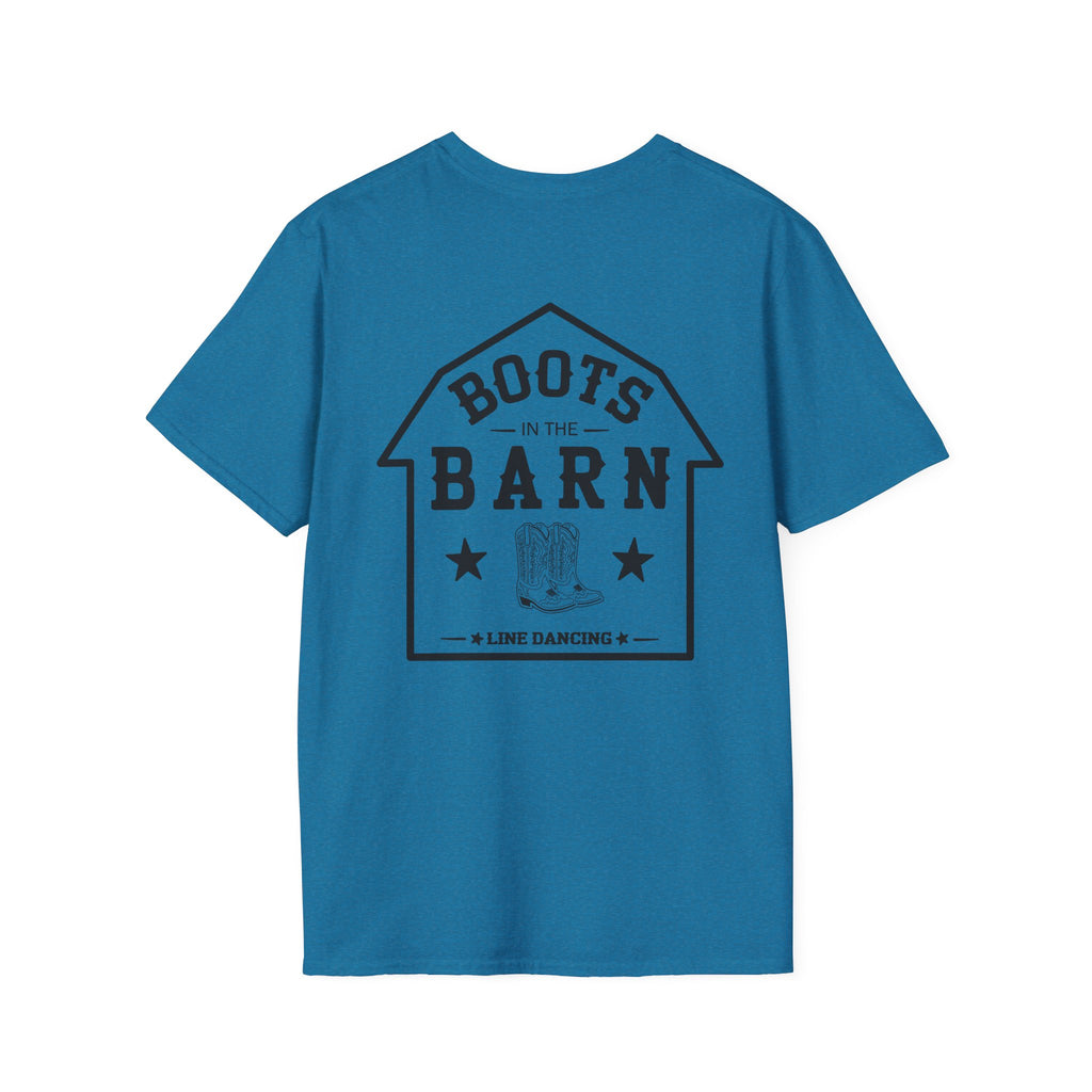 Black & White Design Boots in the Barn T-Shirt — Lightweight Cotton
