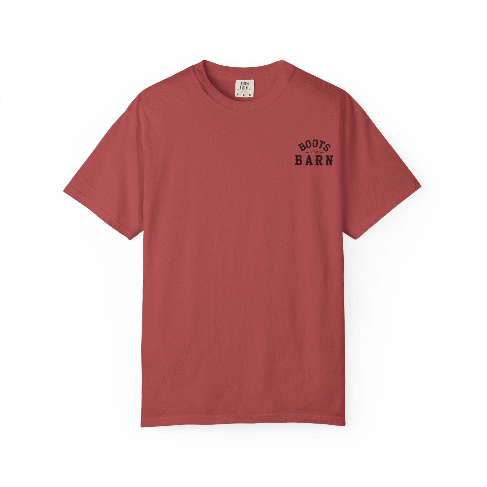 Black & White Design Boots in the Barn Line Dancing Tee — Heavyweight