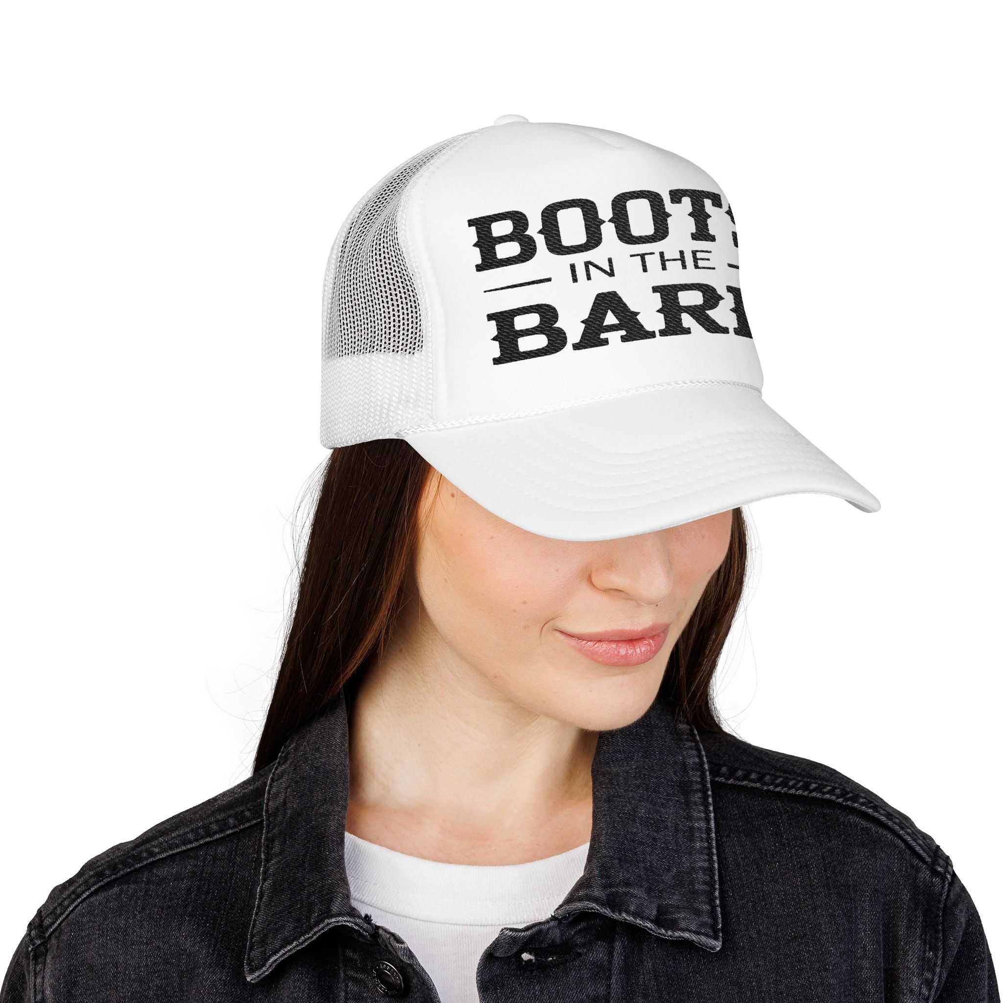 Boots in the Barn Trucker Hat — Vintage Country Foam Mesh Cap