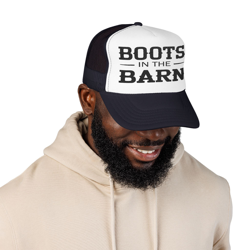 Boots in the Barn Trucker Hat — Vintage Country Foam Mesh Cap