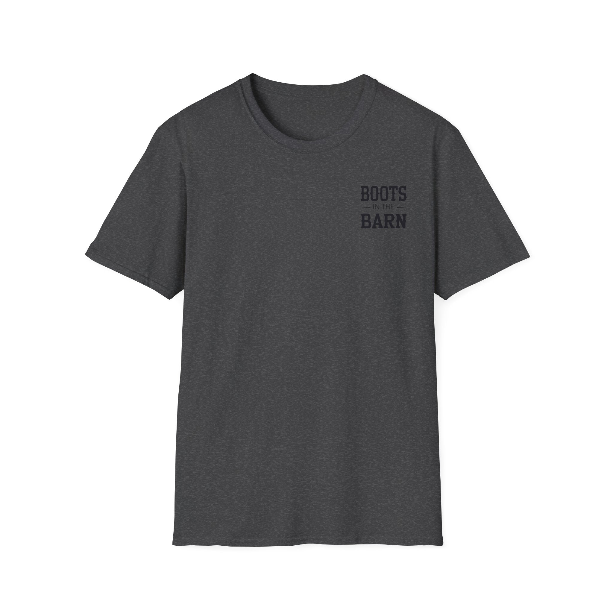 Boots in the Barn Graphic T‑Shirt — Rustic Farmhouse Tee for Country Lovers