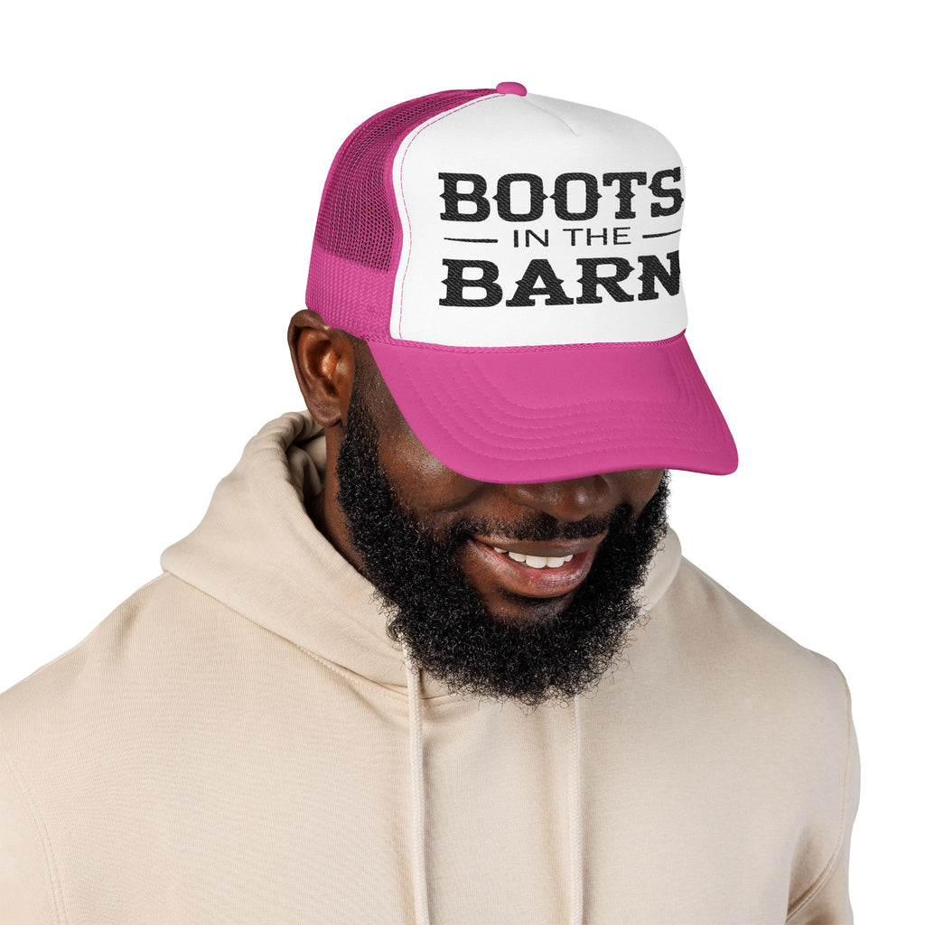 Boots in the Barn Trucker Hat — Vintage Country Foam Mesh Cap