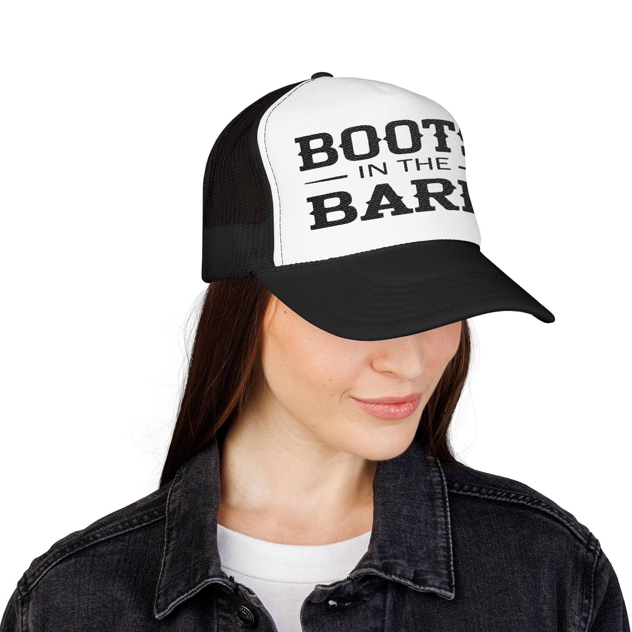 Boots in the Barn Trucker Hat — Vintage Country Foam Mesh Cap