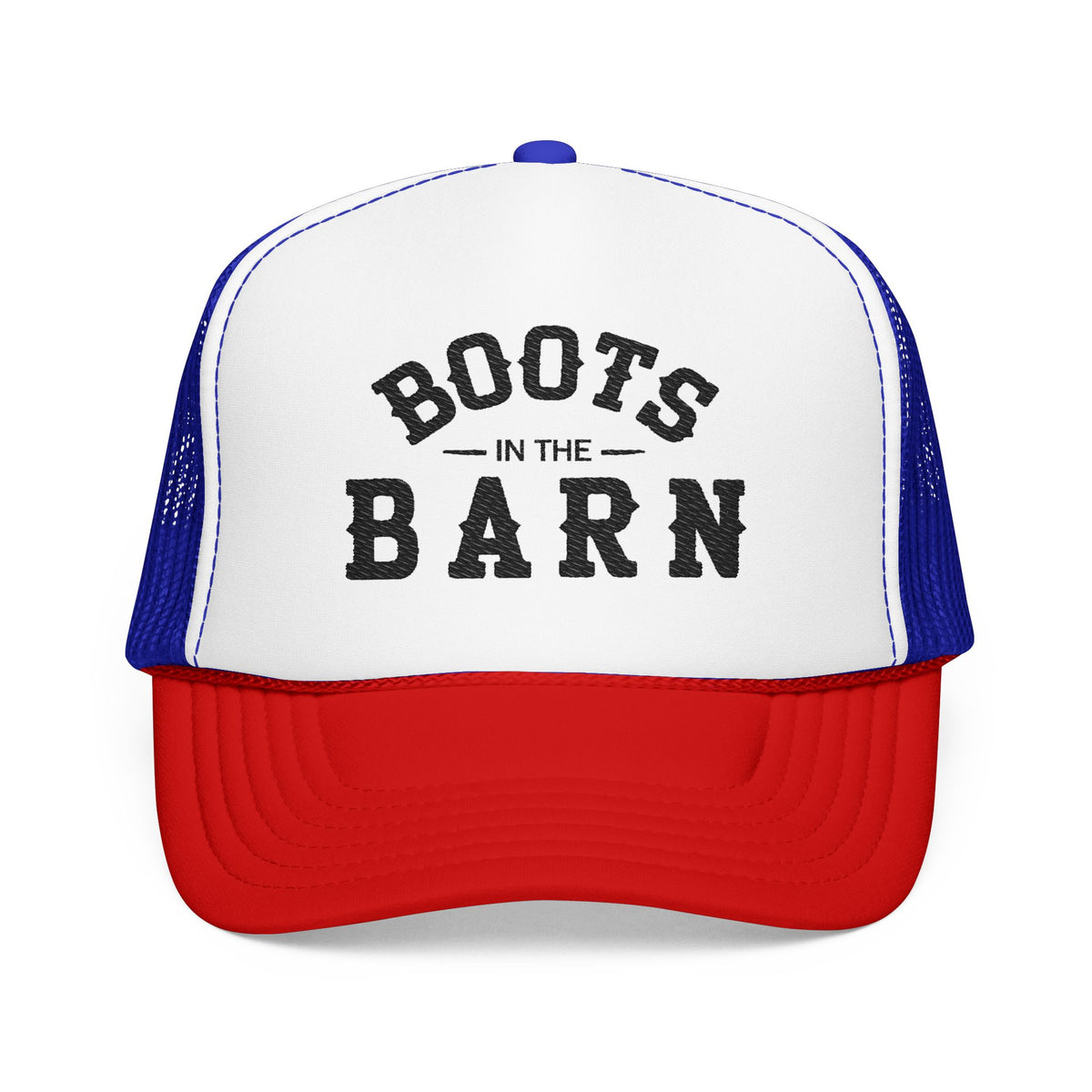 Trucker Hat Embroidered  — "Boots in the Barn" Country Cap