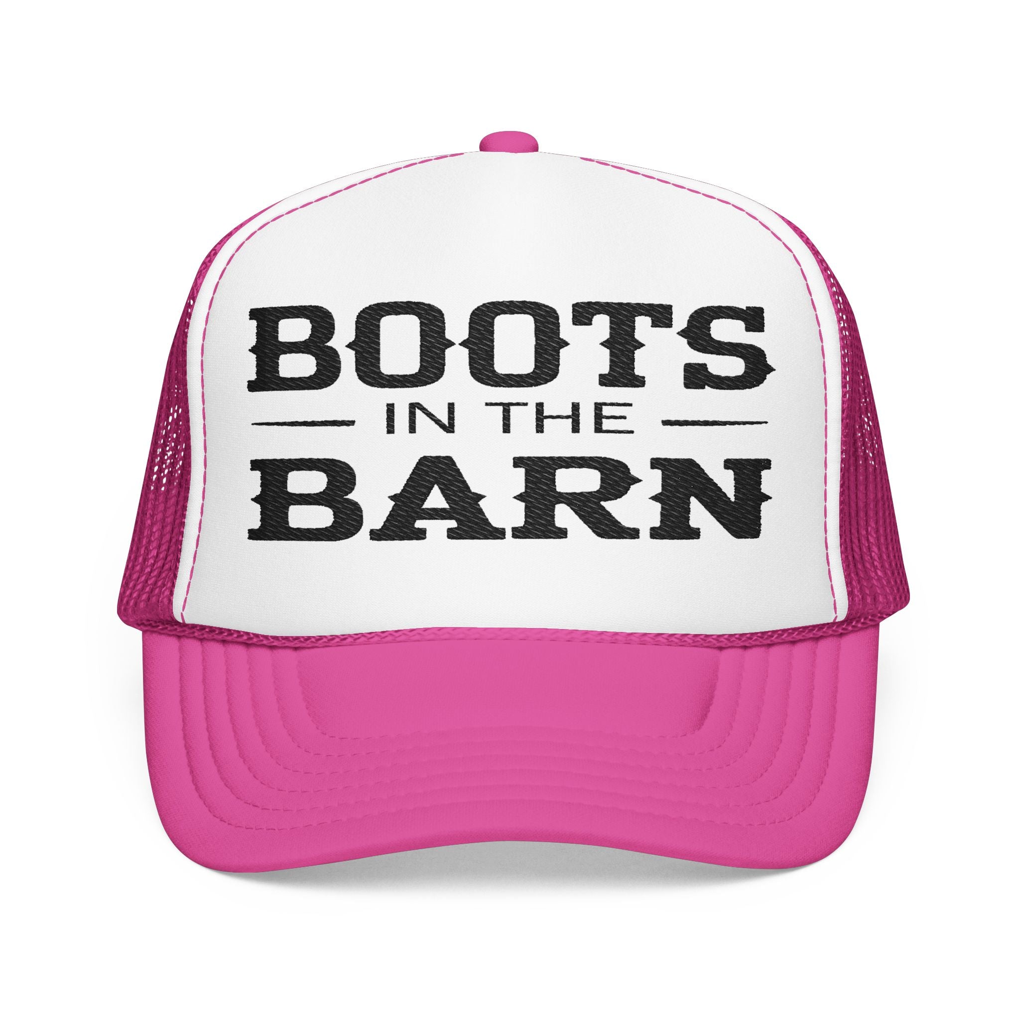 Boots in the Barn Trucker Hat — Vintage Country Foam Mesh Cap