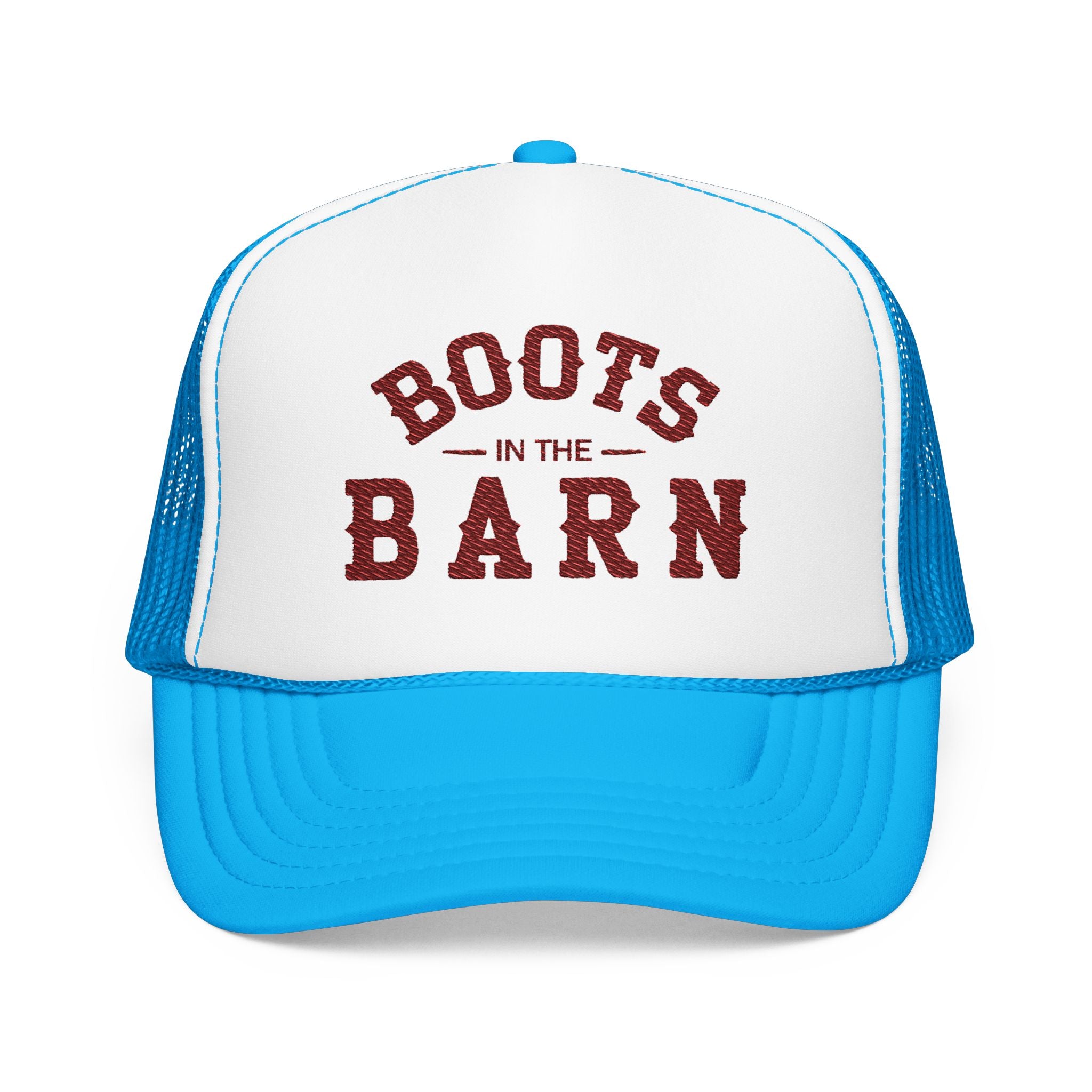 Trucker Hat Embroidered  — "Boots in the Barn" Country Cap