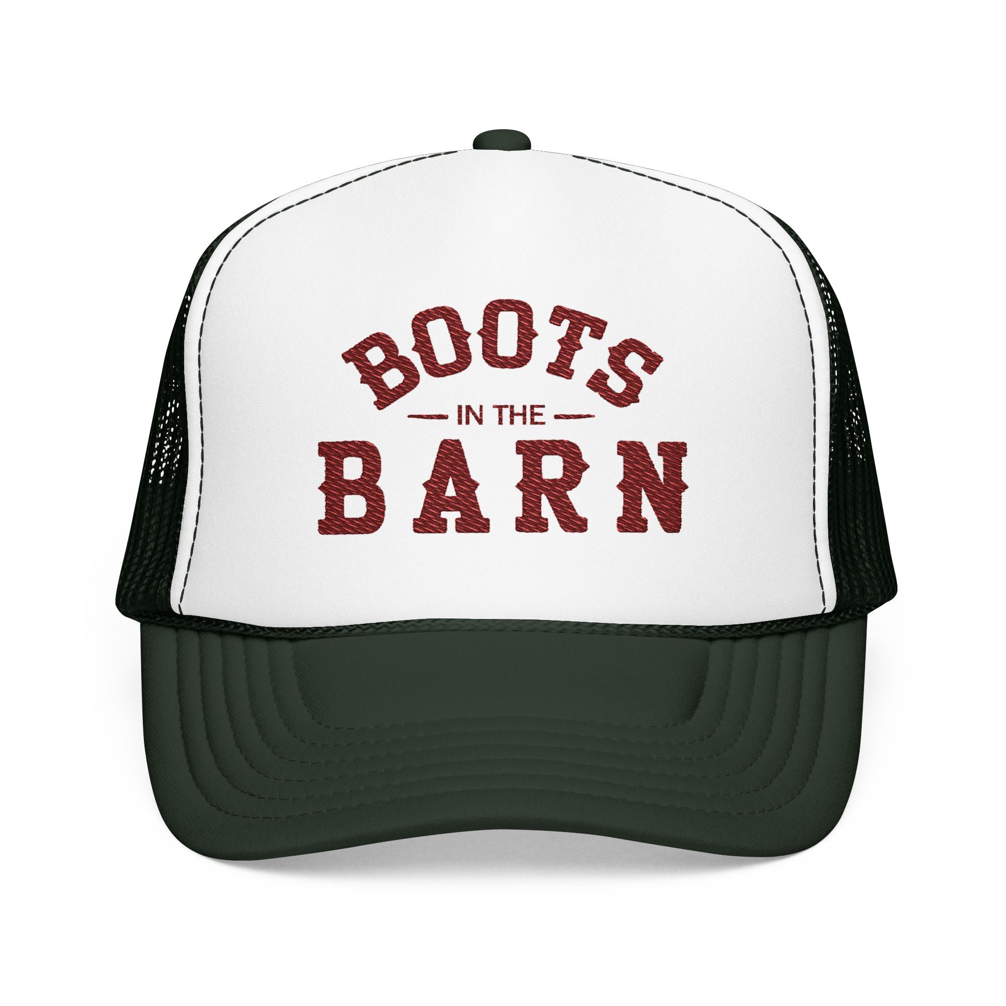 Trucker Hat Embroidered  — "Boots in the Barn" Country Cap