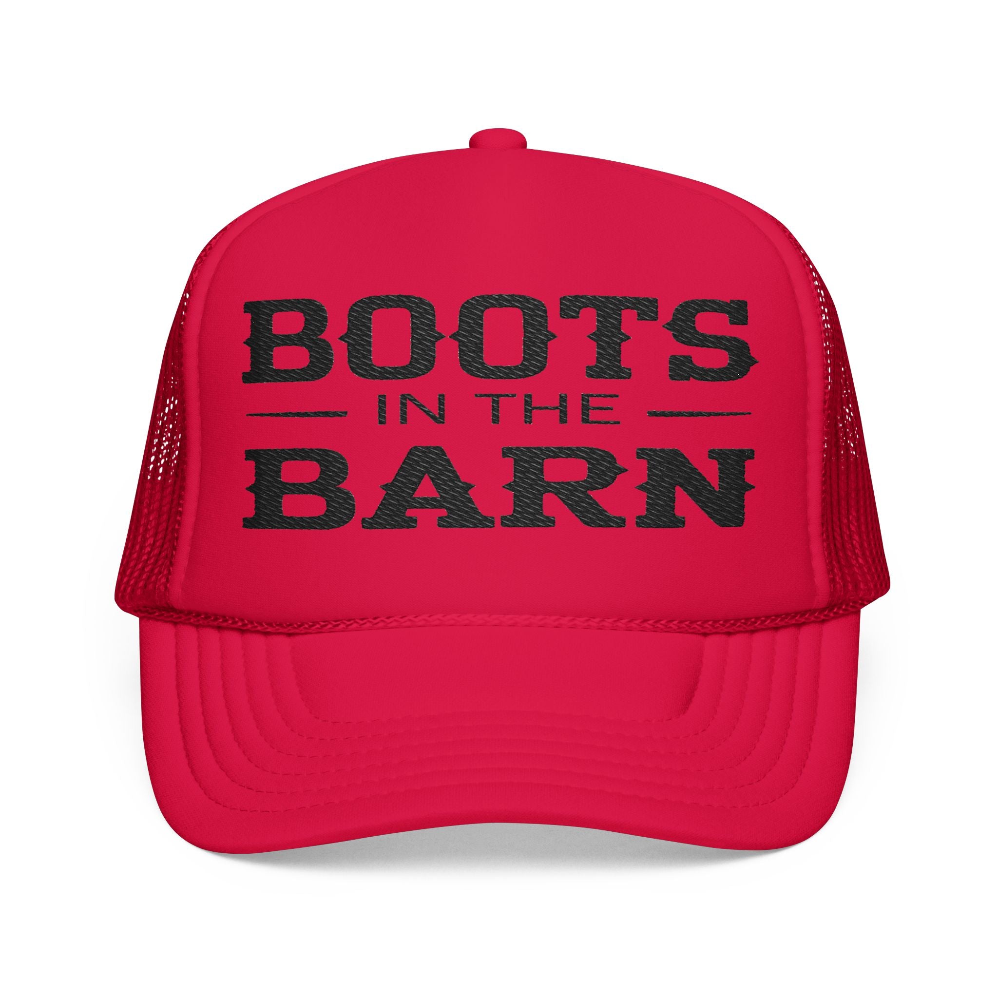 Boots in the Barn Trucker Hat — Vintage Country Foam Mesh Cap