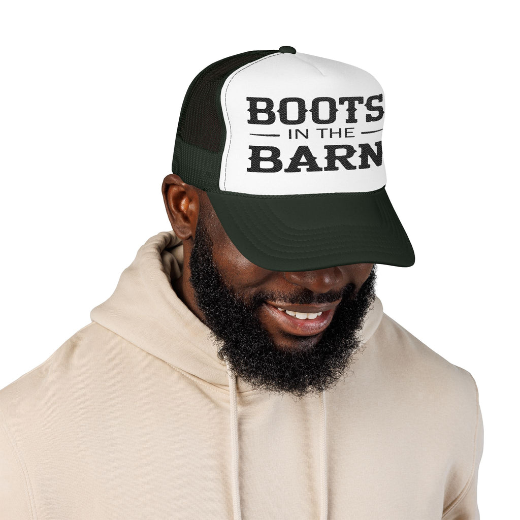 Boots in the Barn Trucker Hat — Vintage Country Foam Mesh Cap