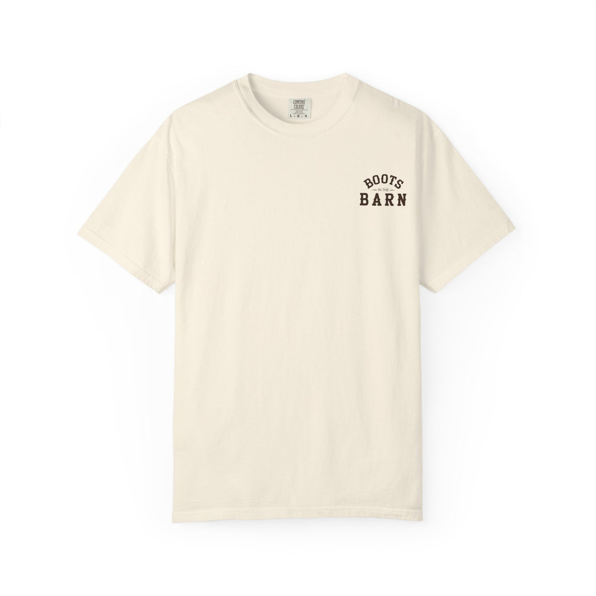 Brown & White Design Boots in the Barn Line Dancing Tee — Heavyweight