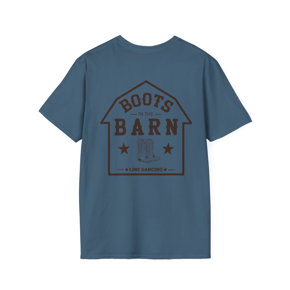 Brown & White Design Boots in the Barn T-Shirt — Lightweight Cotton