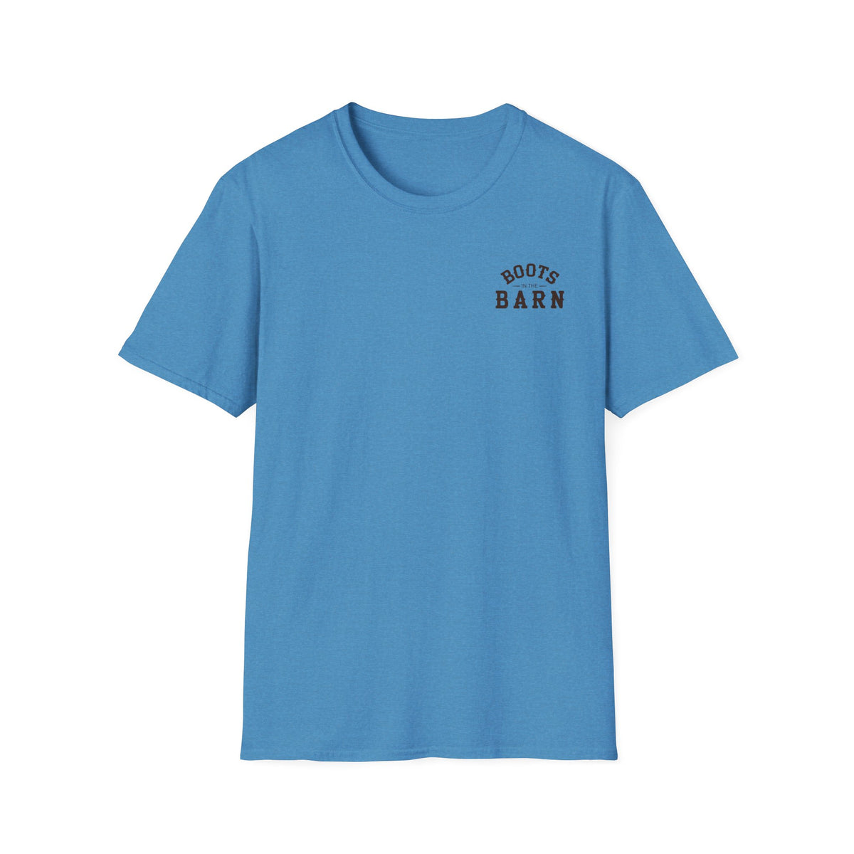 Brown & White Design Boots in the Barn T-Shirt — Lightweight Cotton