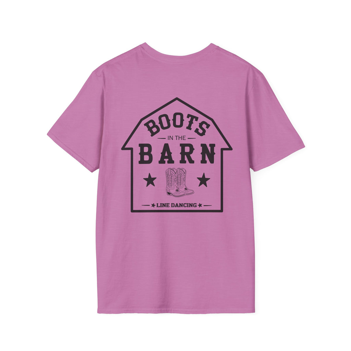 Black & White Design Boots in the Barn T-Shirt — Lightweight Cotton