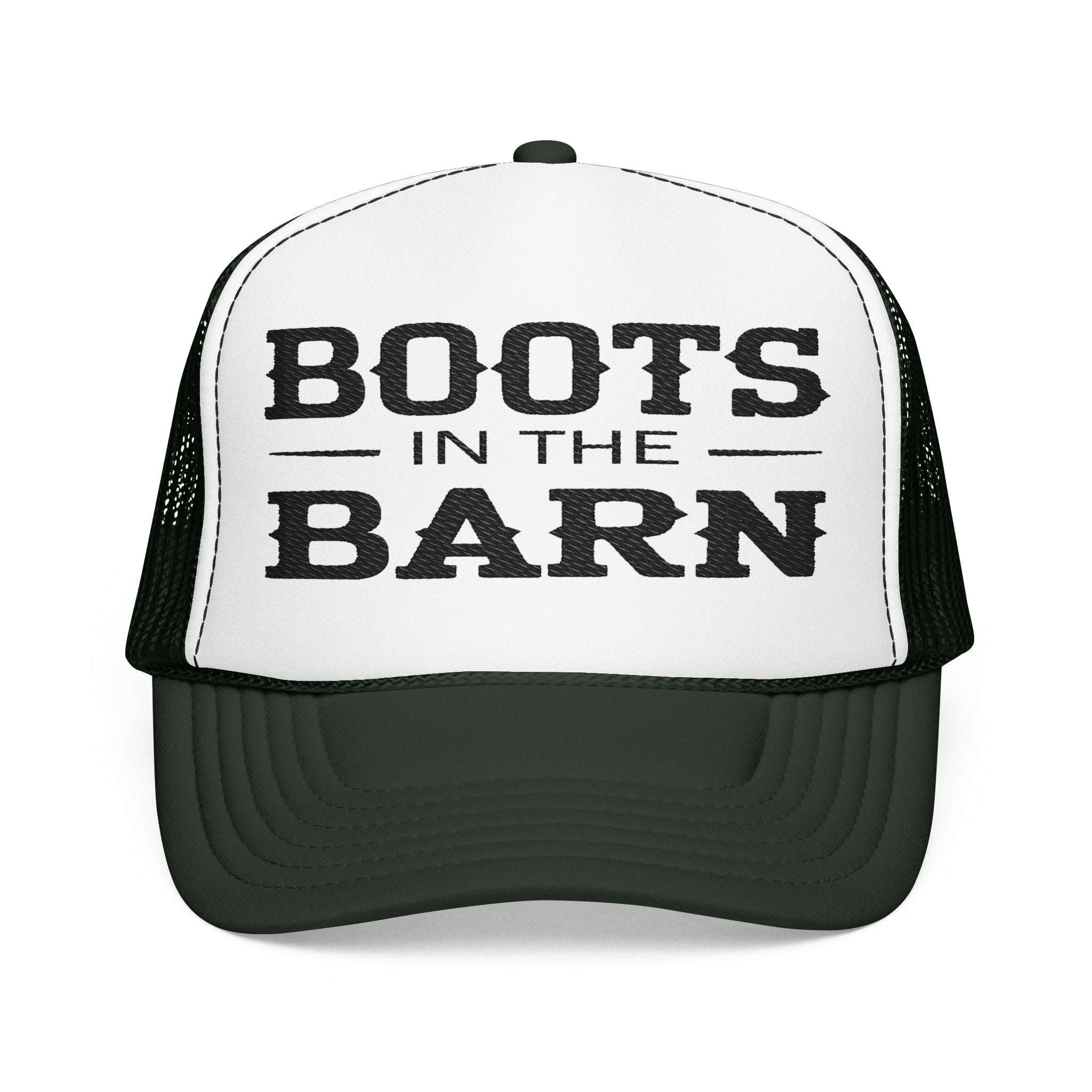 Boots in the Barn Trucker Hat — Vintage Country Foam Mesh Cap