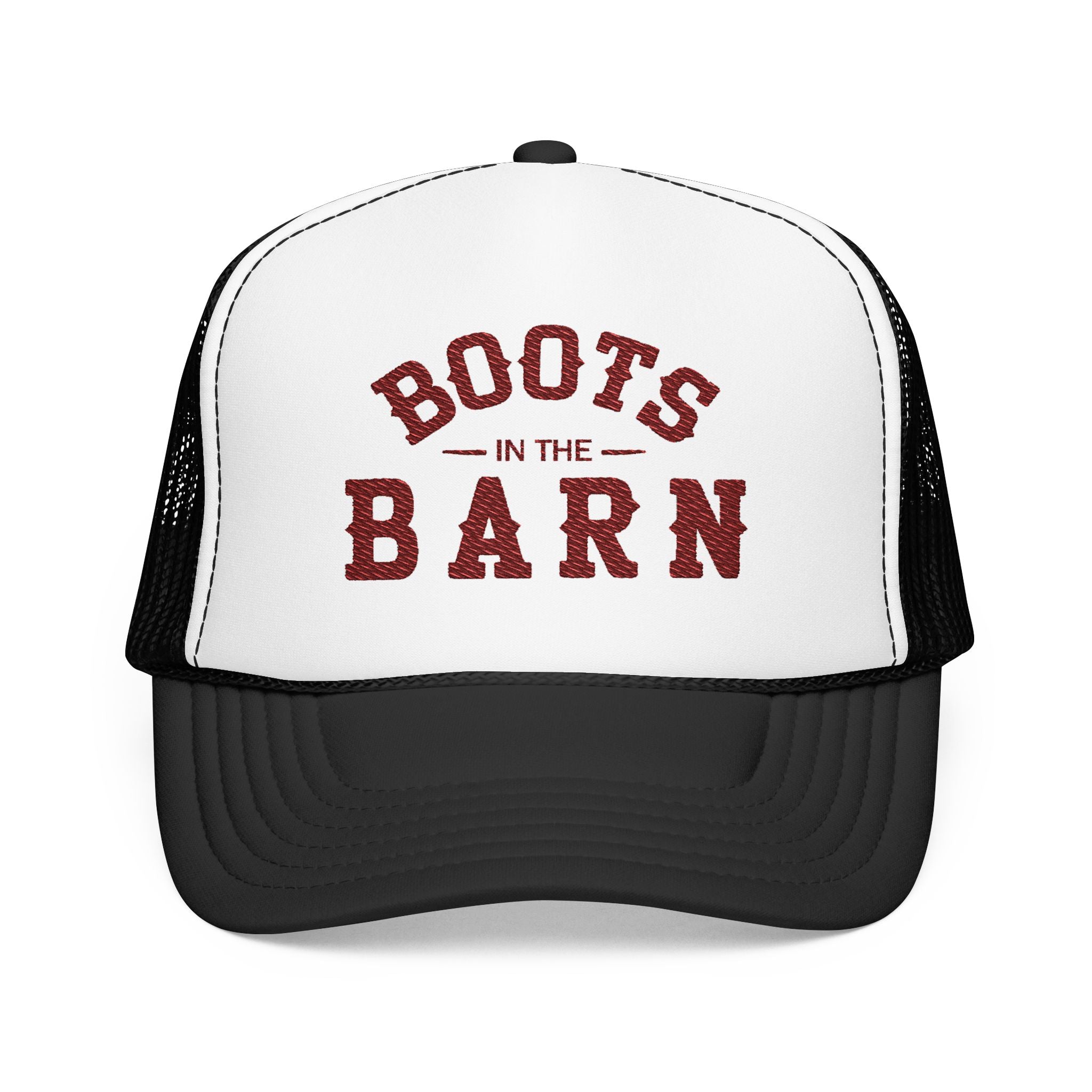 Trucker Hat Embroidered  — "Boots in the Barn" Country Cap