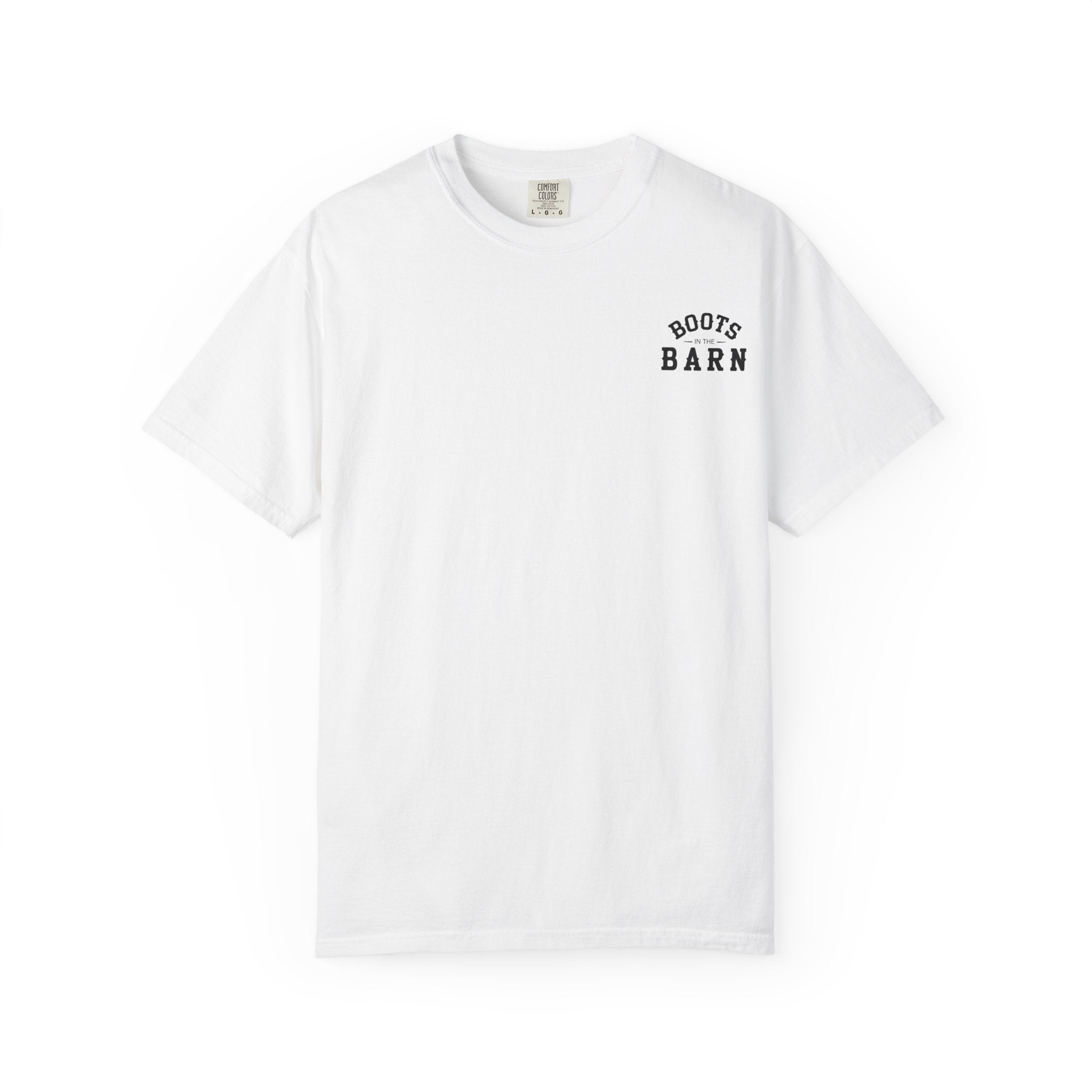 Black & White Design Boots in the Barn Line Dancing Tee — Heavyweight