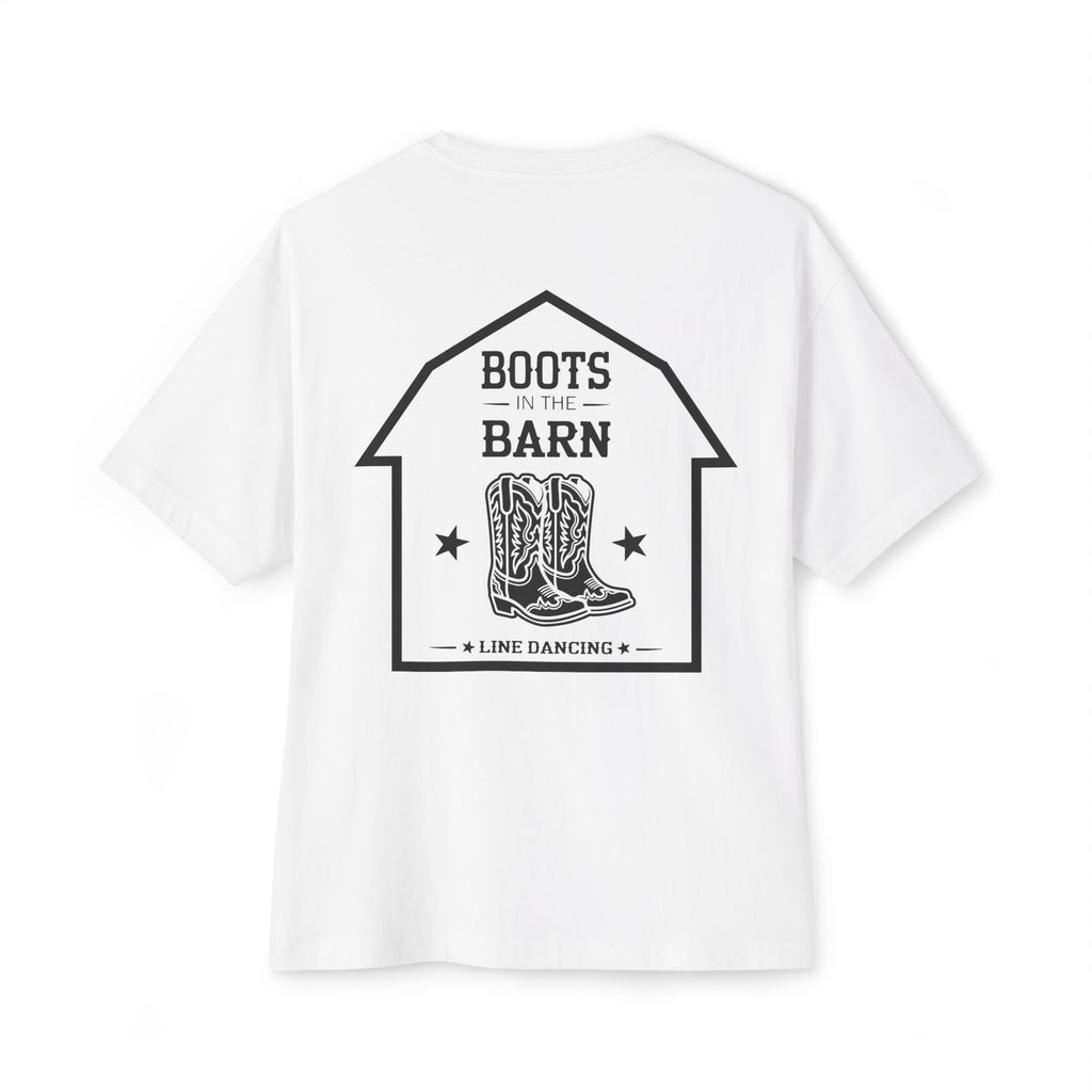 Boots Barn Oversized Boxy Tee (Light Colors) — Minimal Western Graphic Tee
