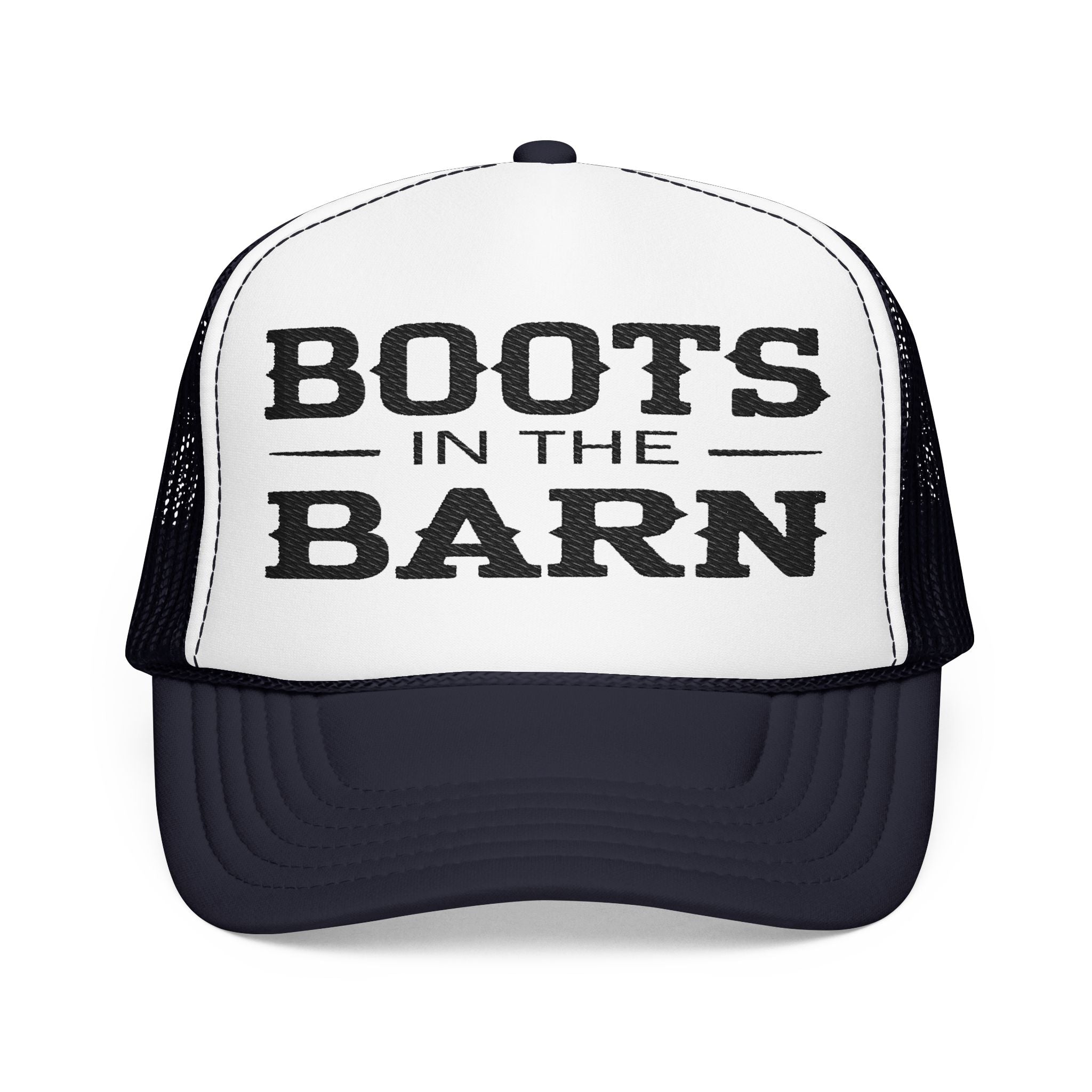 Boots in the Barn Trucker Hat — Vintage Country Foam Mesh Cap