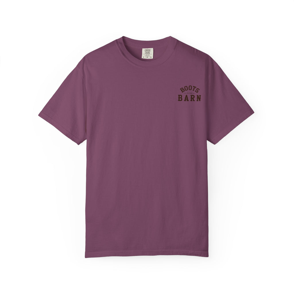 Brown & White Design Boots in the Barn Line Dancing Tee — Heavyweight