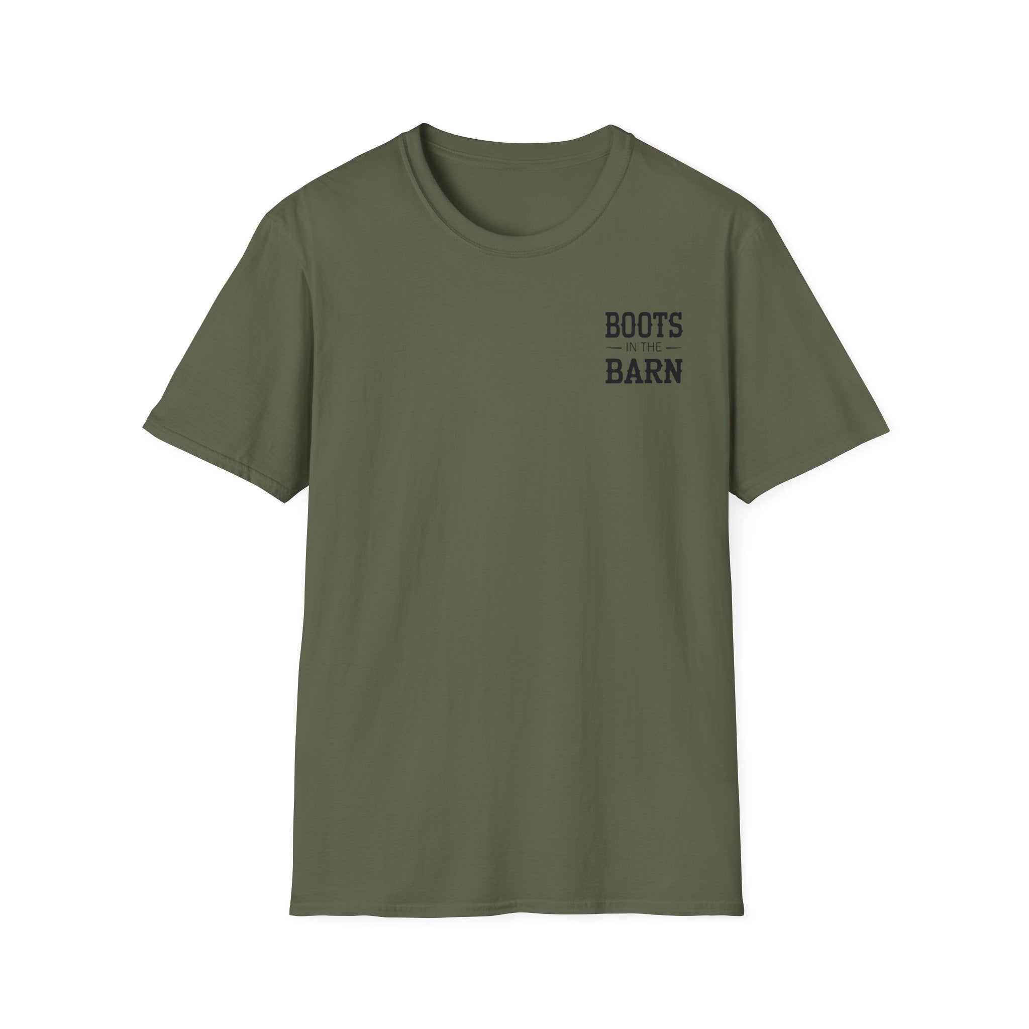 Boots in the Barn Graphic T‑Shirt — Rustic Farmhouse Tee for Country Lovers