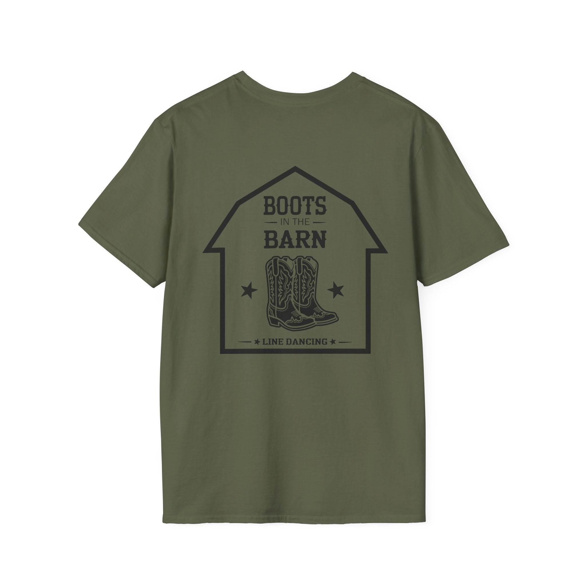 Boots in the Barn Graphic T‑Shirt — Rustic Farmhouse Tee for Country Lovers
