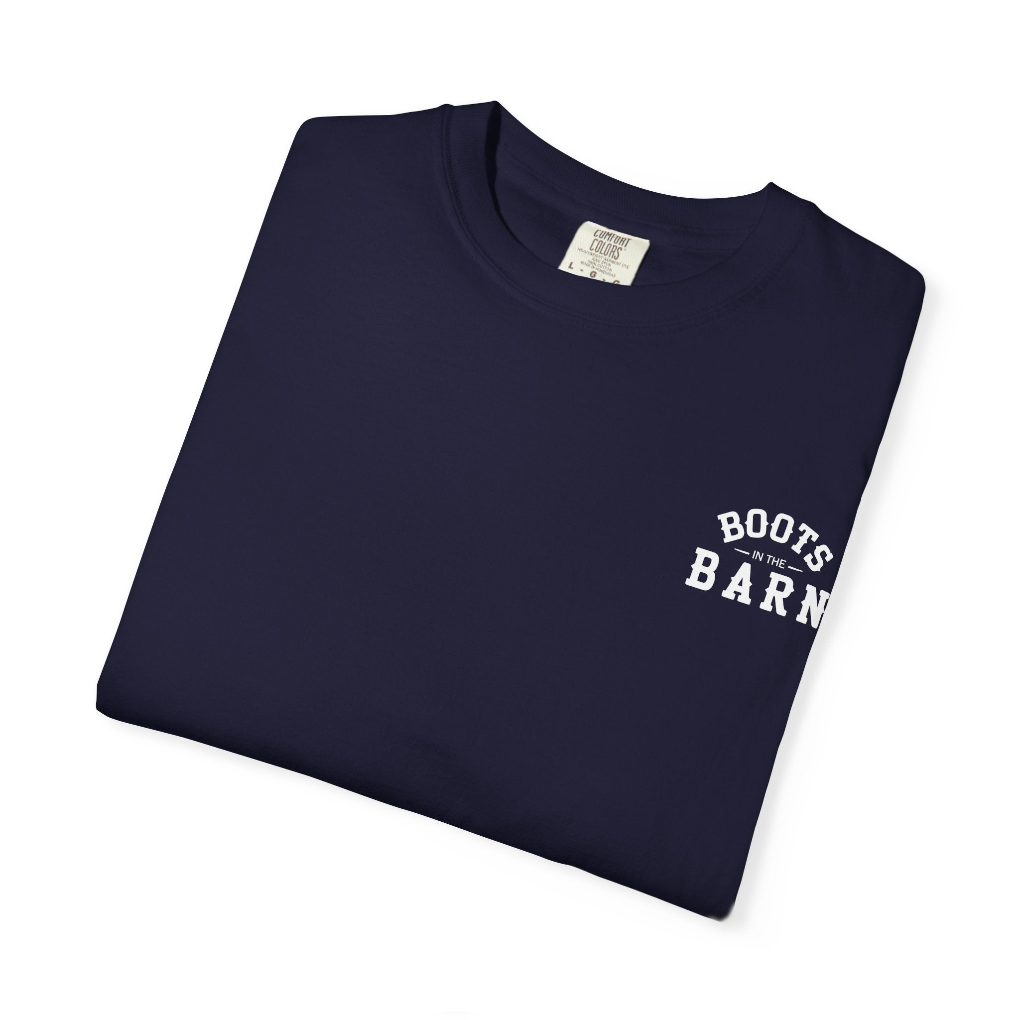 Black & White Design Boots in the Barn Line Dancing Tee — Heavyweight