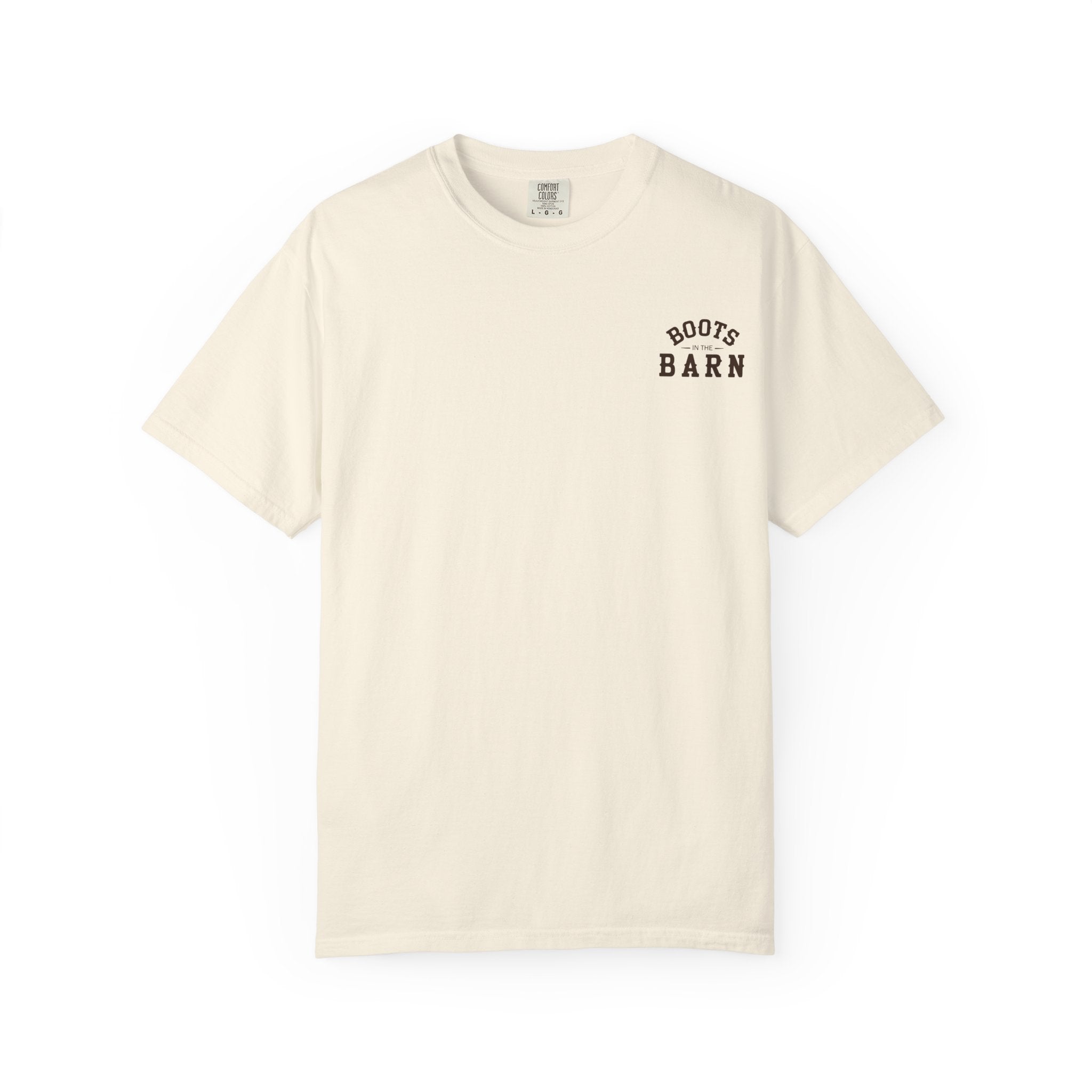 Brown & White Design Boots in the Barn Line Dancing Tee — Heavyweight