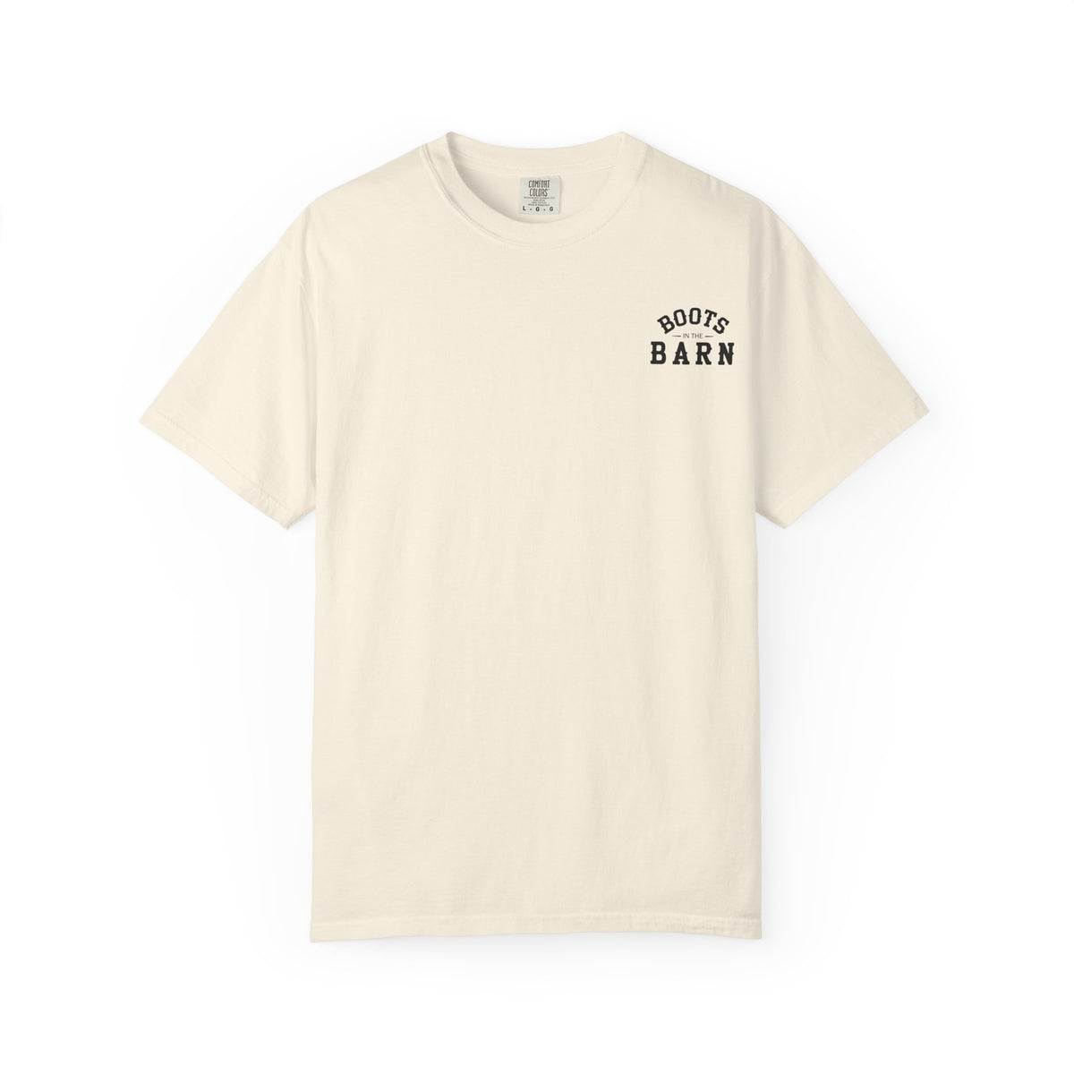 Black & White Design Boots in the Barn Line Dancing Tee — Heavyweight