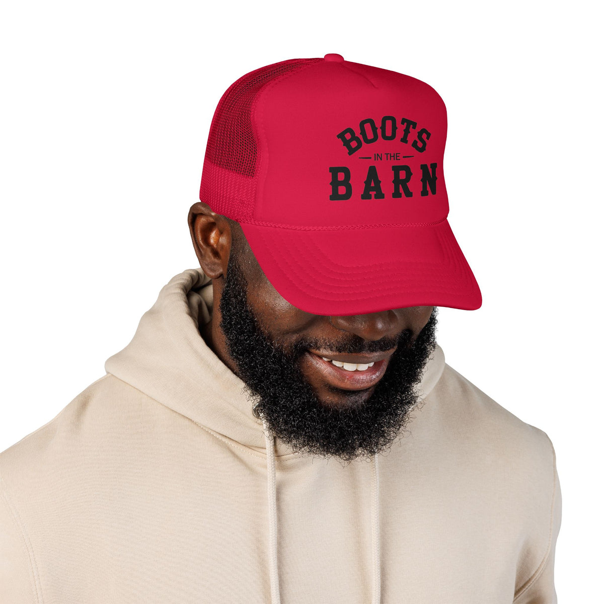 Trucker Hat — "Boots in the Barn" Foam Mesh Cap