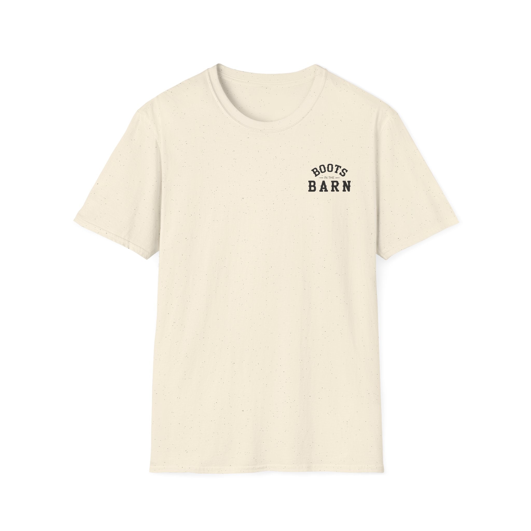 Black & White Design Boots in the Barn T-Shirt — Lightweight Cotton
