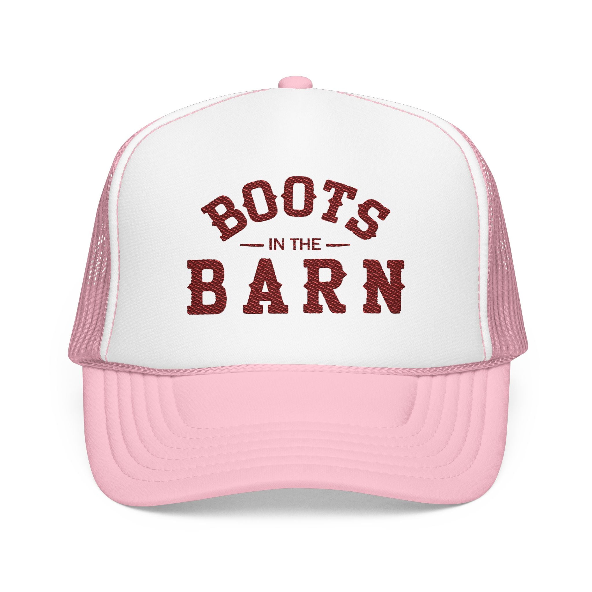 Trucker Hat Embroidered  — "Boots in the Barn" Country Cap