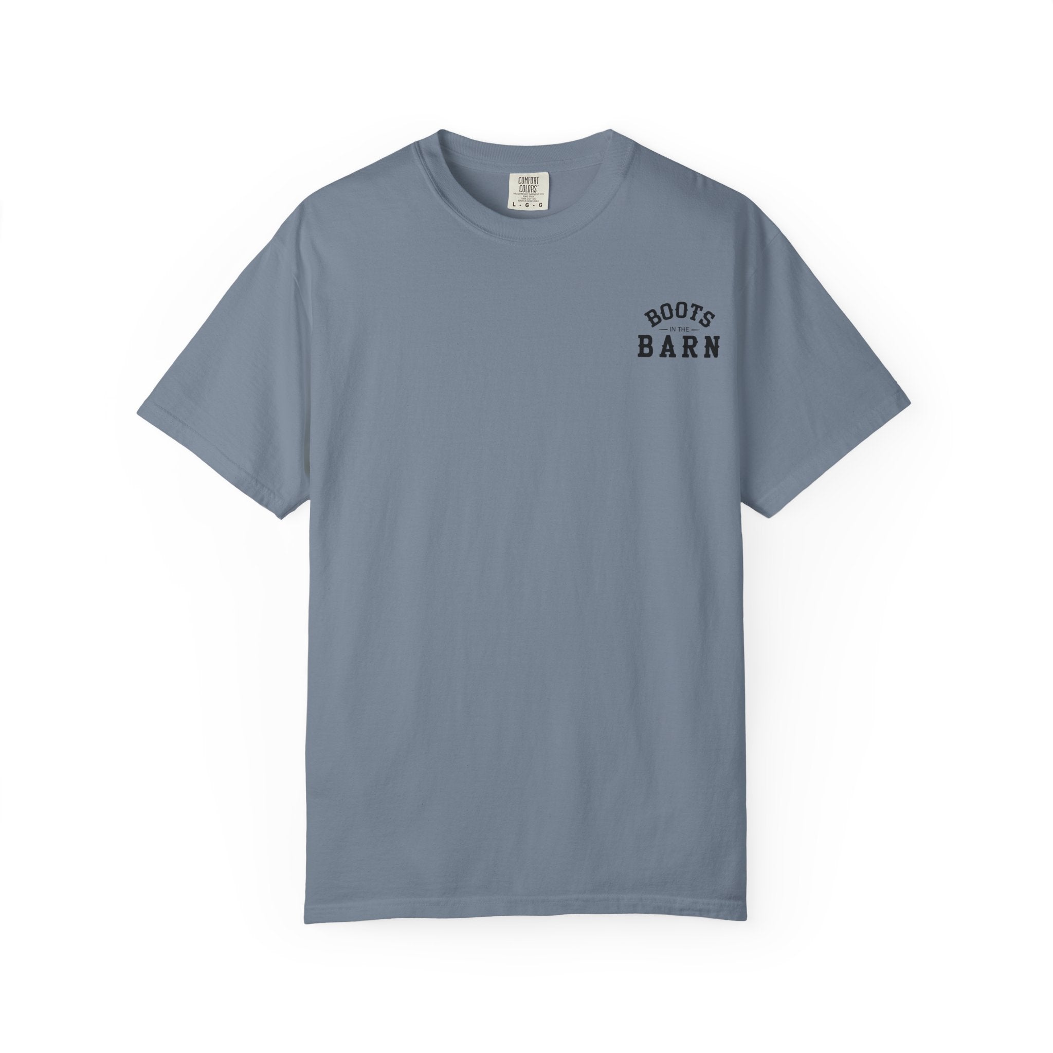 Black & White Design Boots in the Barn Line Dancing Tee — Heavyweight