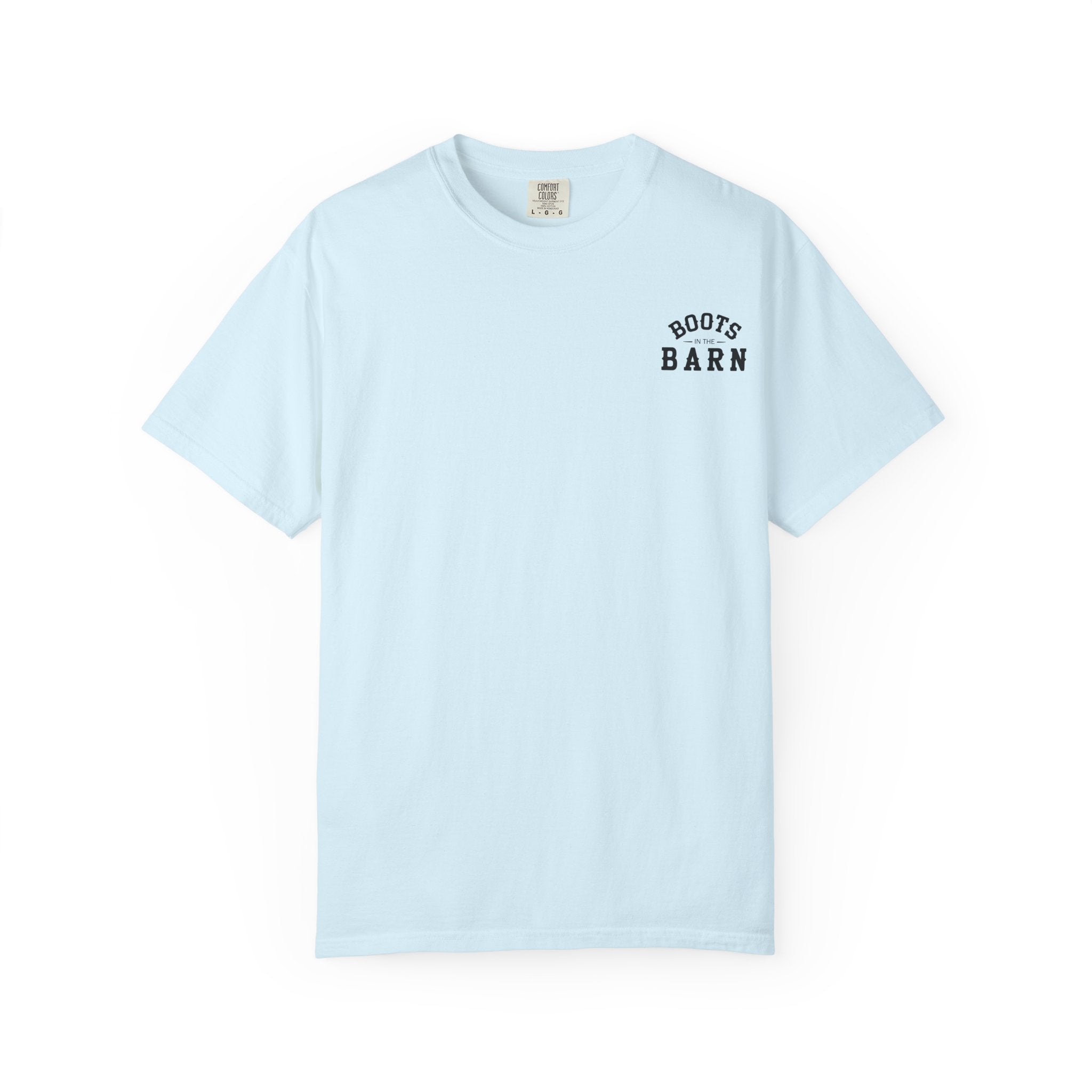 Black & White Design Boots in the Barn Line Dancing Tee — Heavyweight