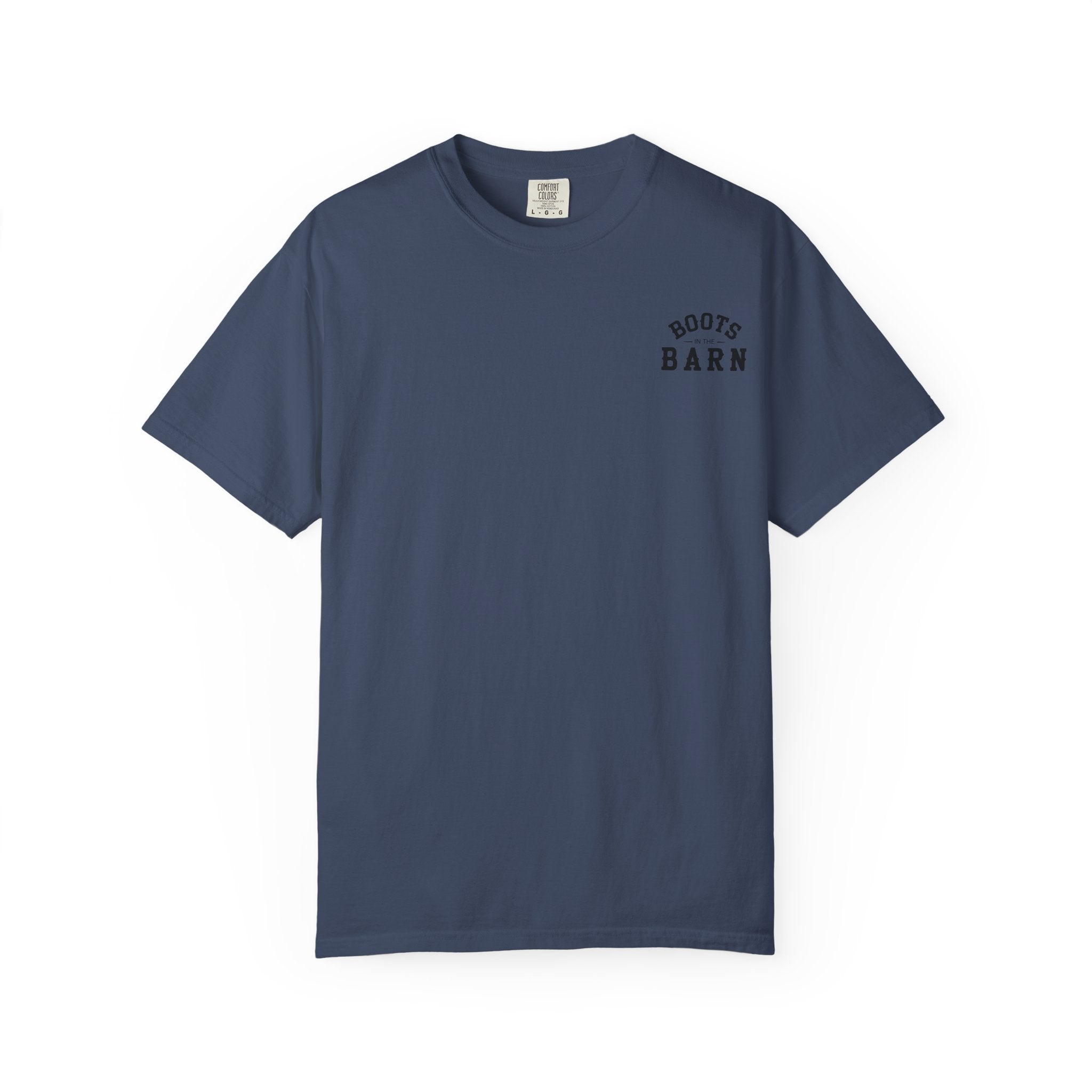 Black & White Design Boots in the Barn Line Dancing Tee — Heavyweight