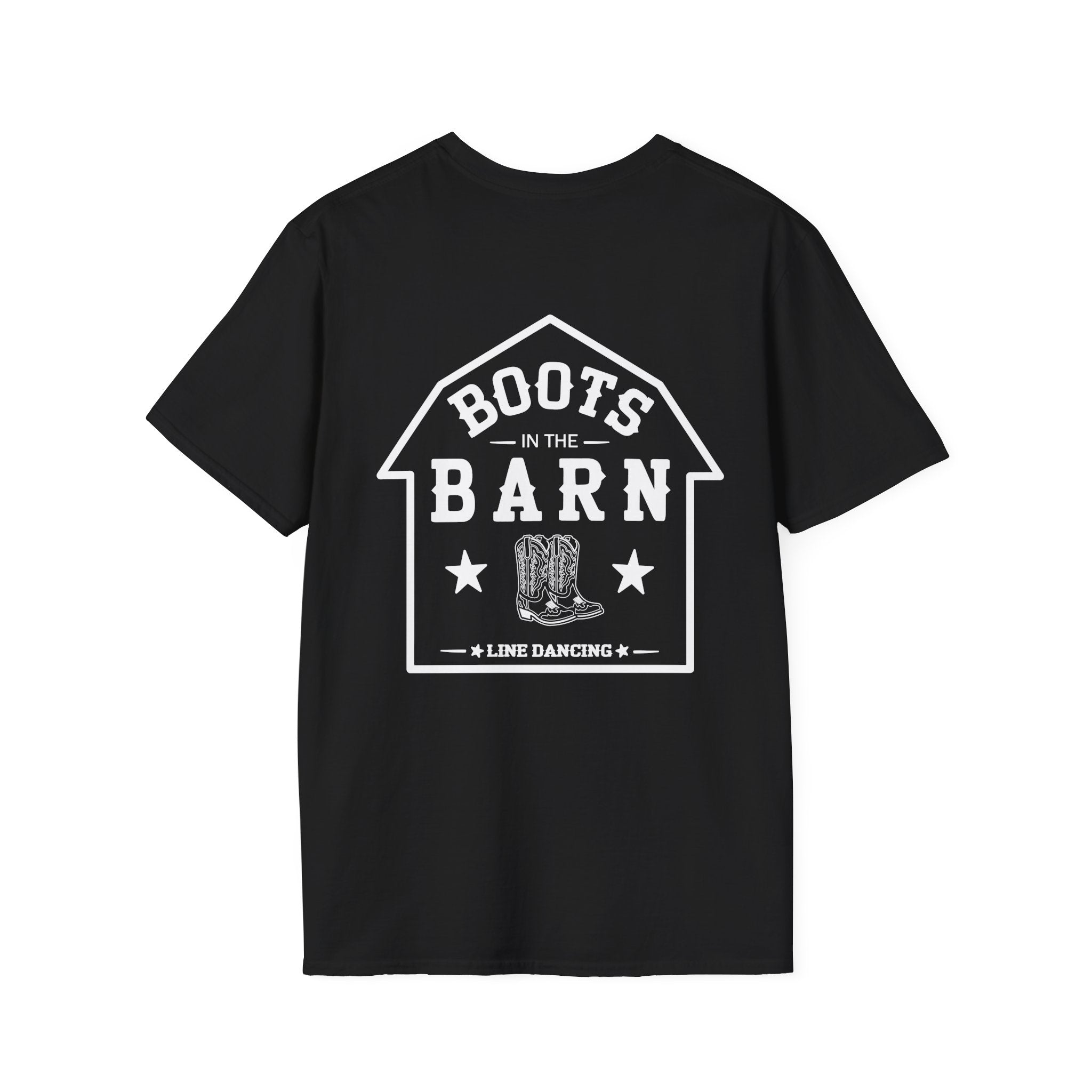 Brown & White Design Boots in the Barn T-Shirt — Lightweight Cotton