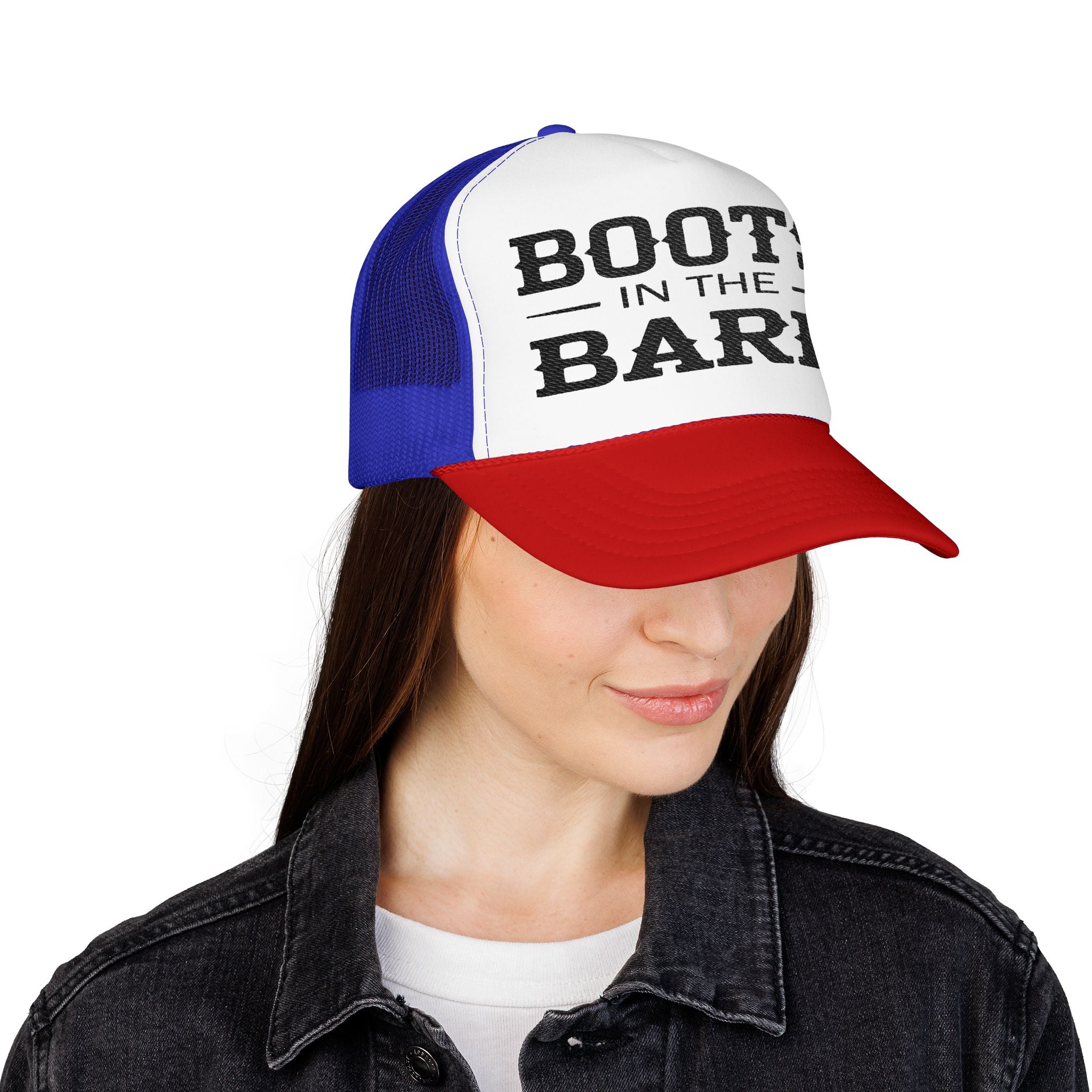 Boots in the Barn Trucker Hat — Vintage Country Foam Mesh Cap