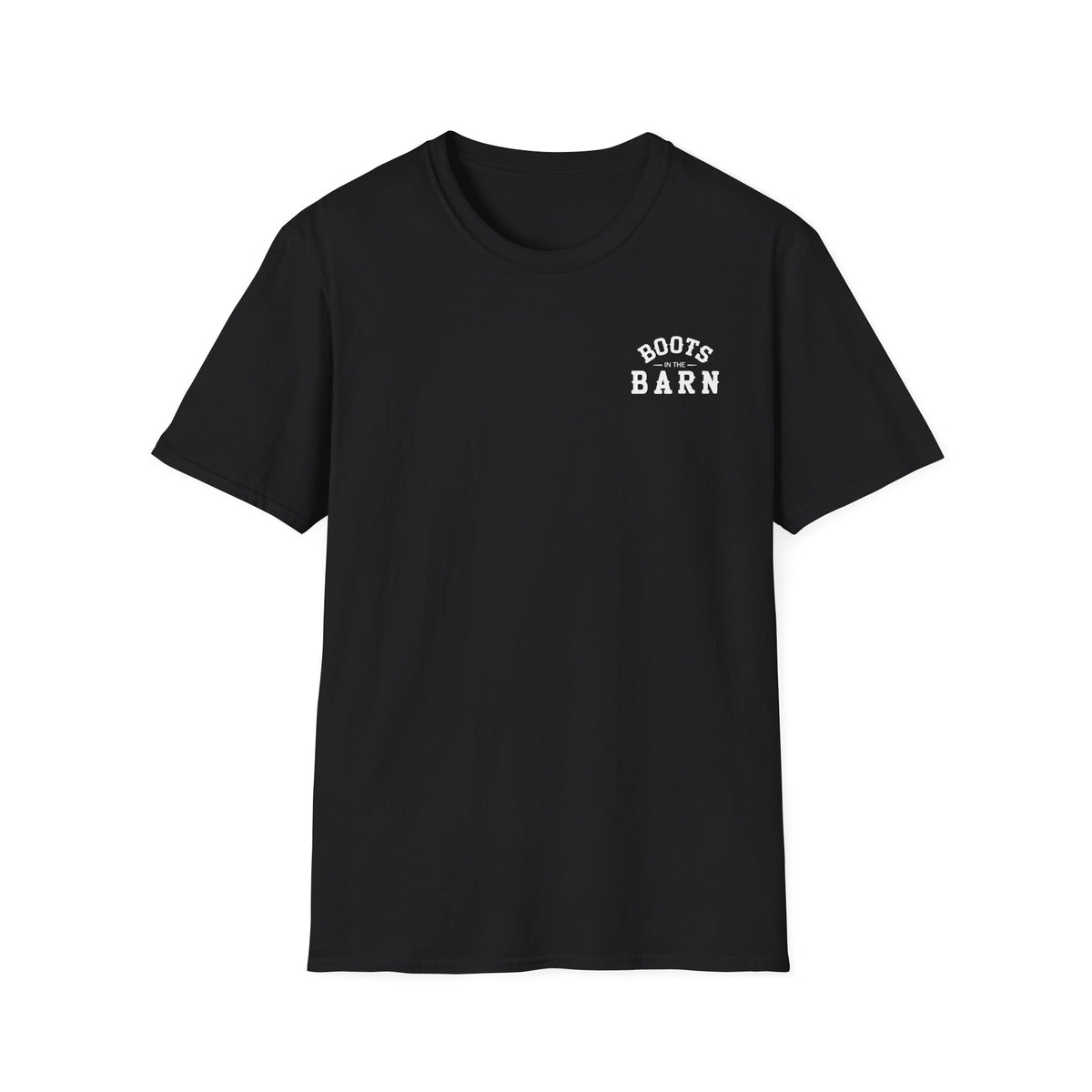 Brown & White Design Boots in the Barn T-Shirt — Lightweight Cotton