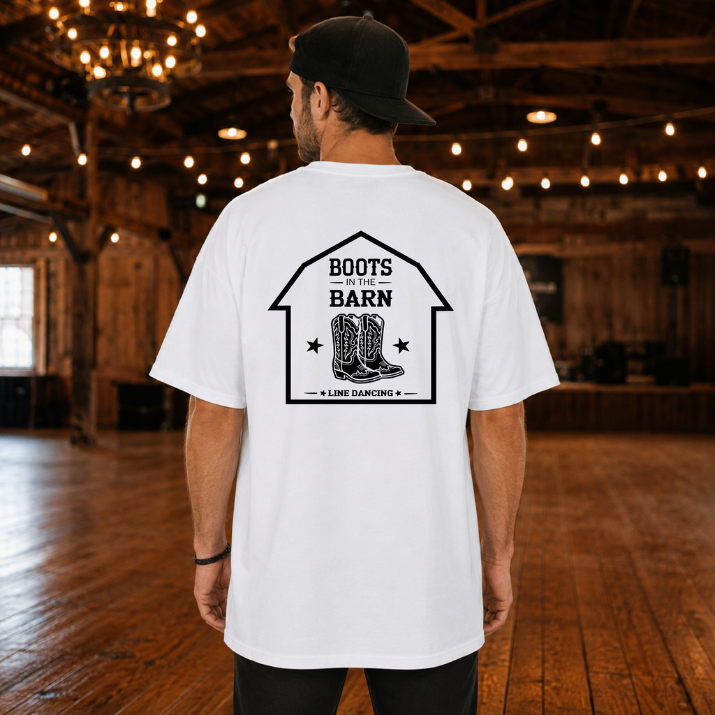 Boots in the Barn T-Shirt — Western Cowboy Line Dancing Tee