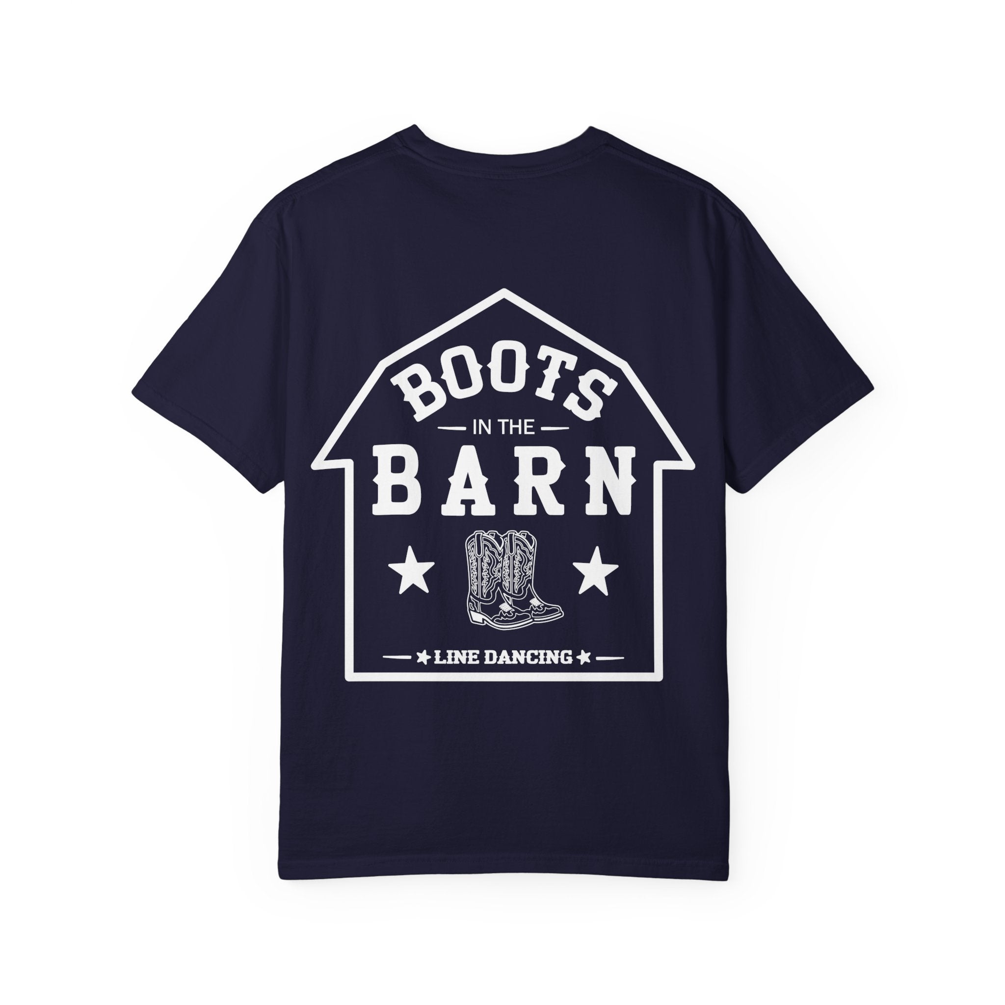 Brown & White Design Boots in the Barn Line Dancing Tee — Heavyweight