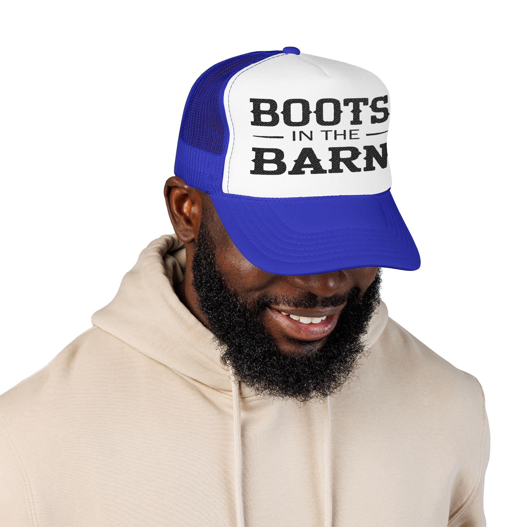 Boots in the Barn Trucker Hat — Vintage Country Foam Mesh Cap