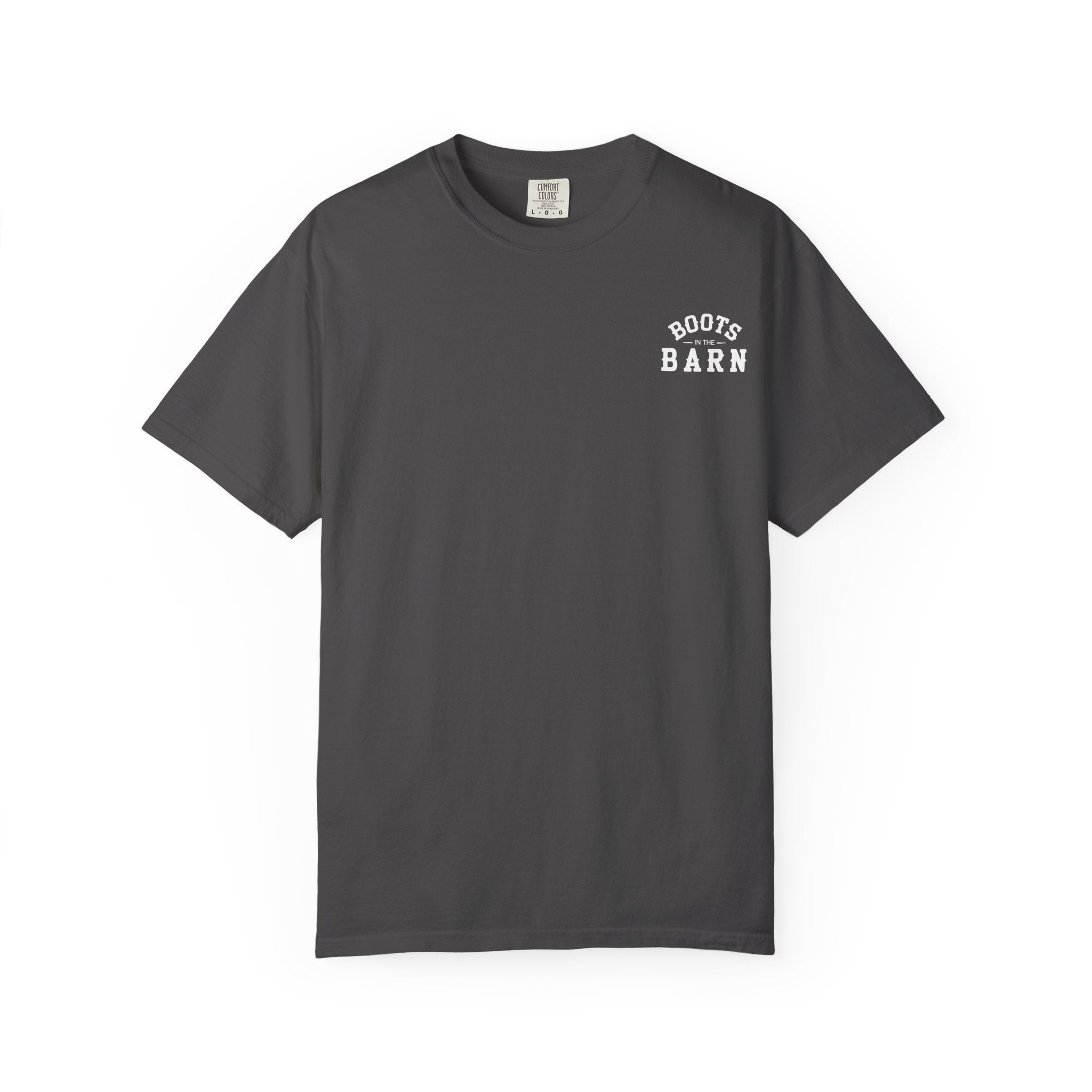 Brown & White Design Boots in the Barn Line Dancing Tee — Heavyweight