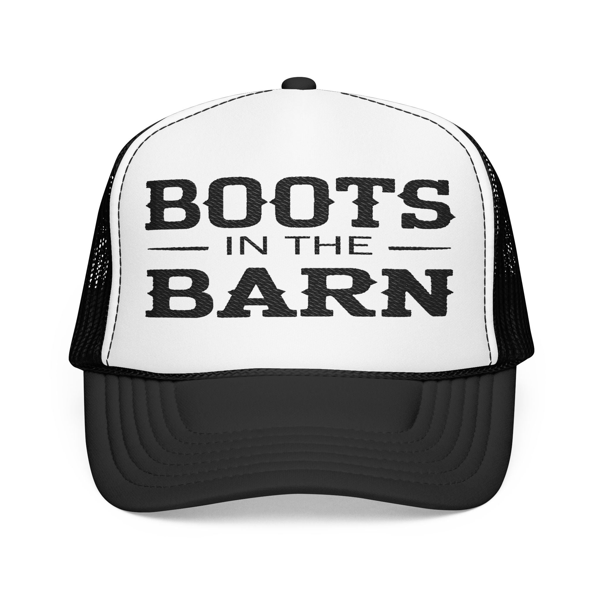 Boots in the Barn Trucker Hat — Vintage Country Foam Mesh Cap