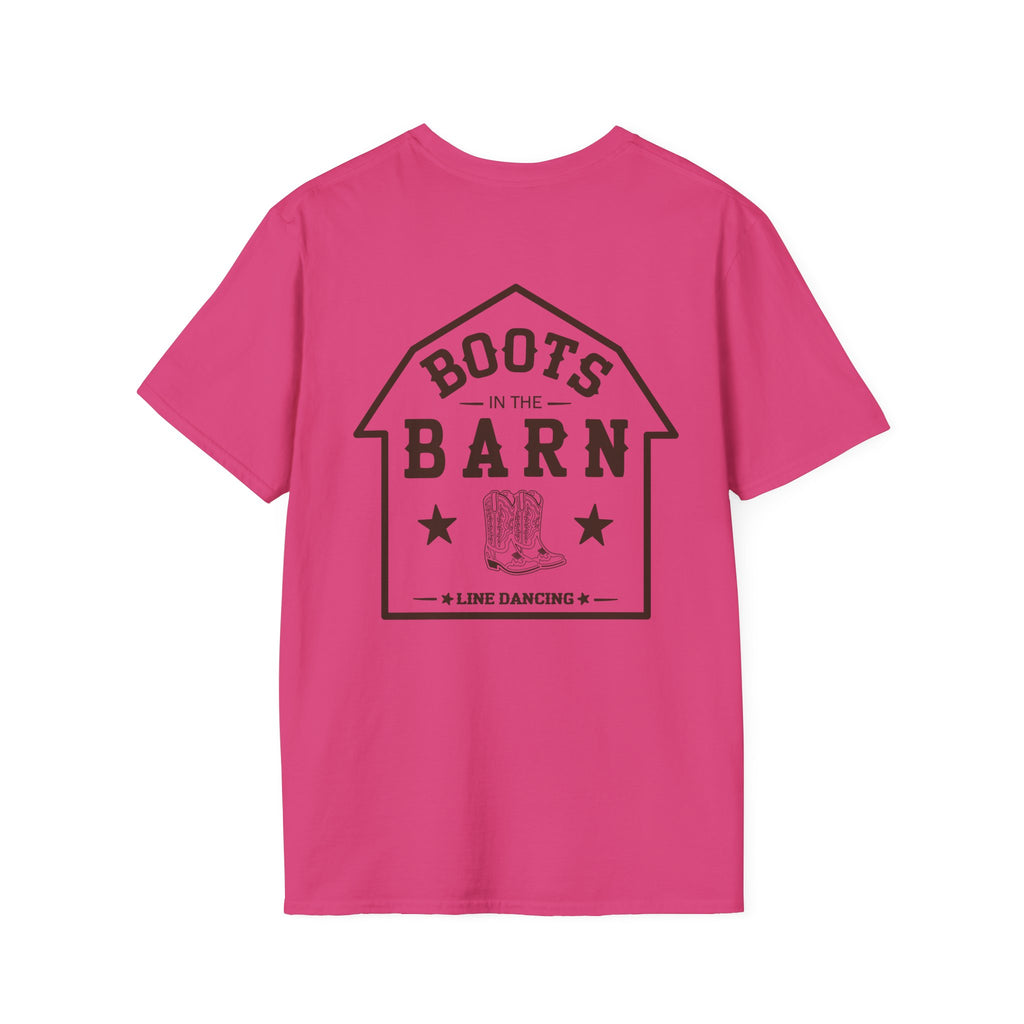 Brown & White Design Boots in the Barn T-Shirt — Lightweight Cotton